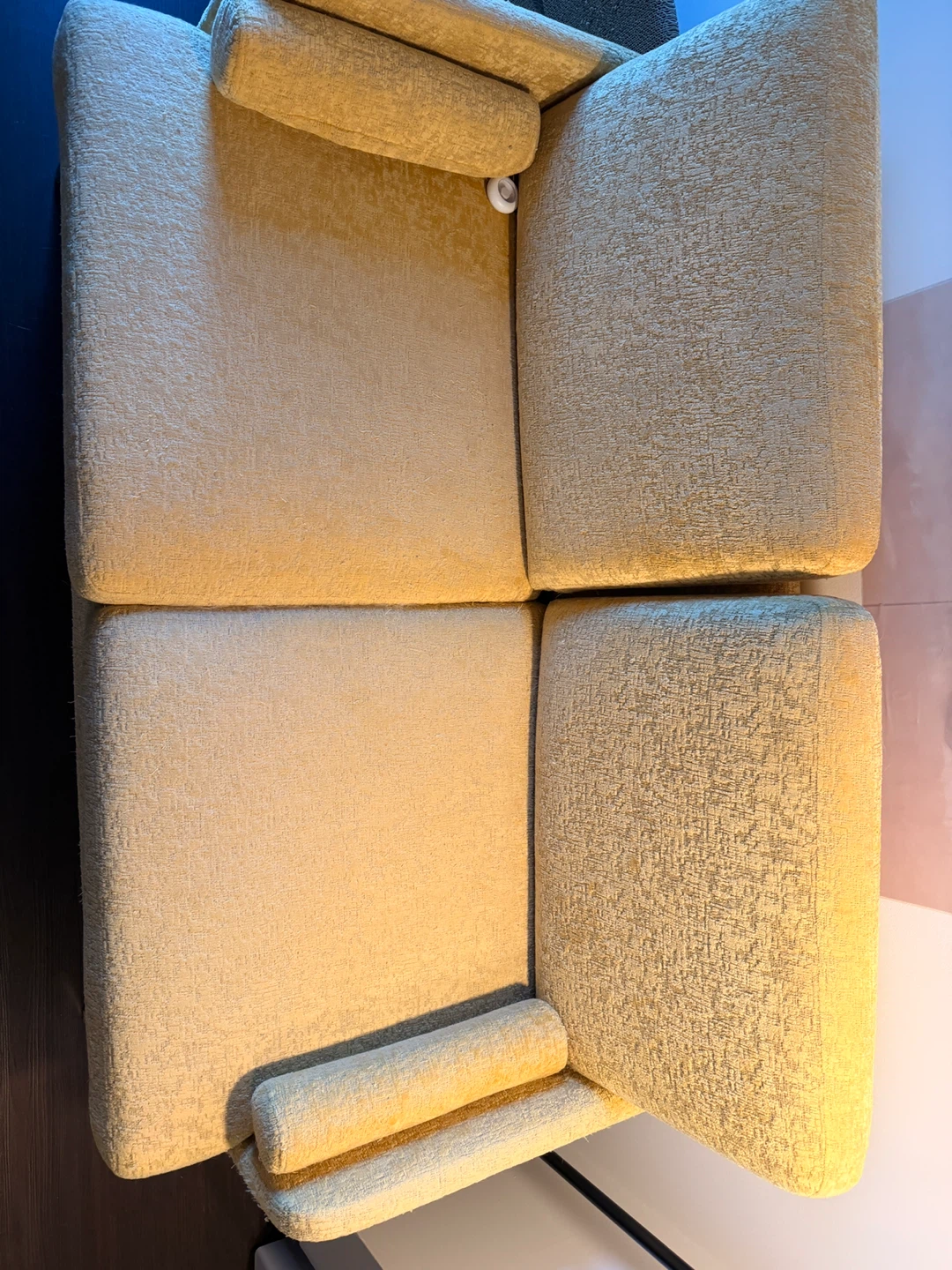 Yellow Upholstered Sofa - photo 2