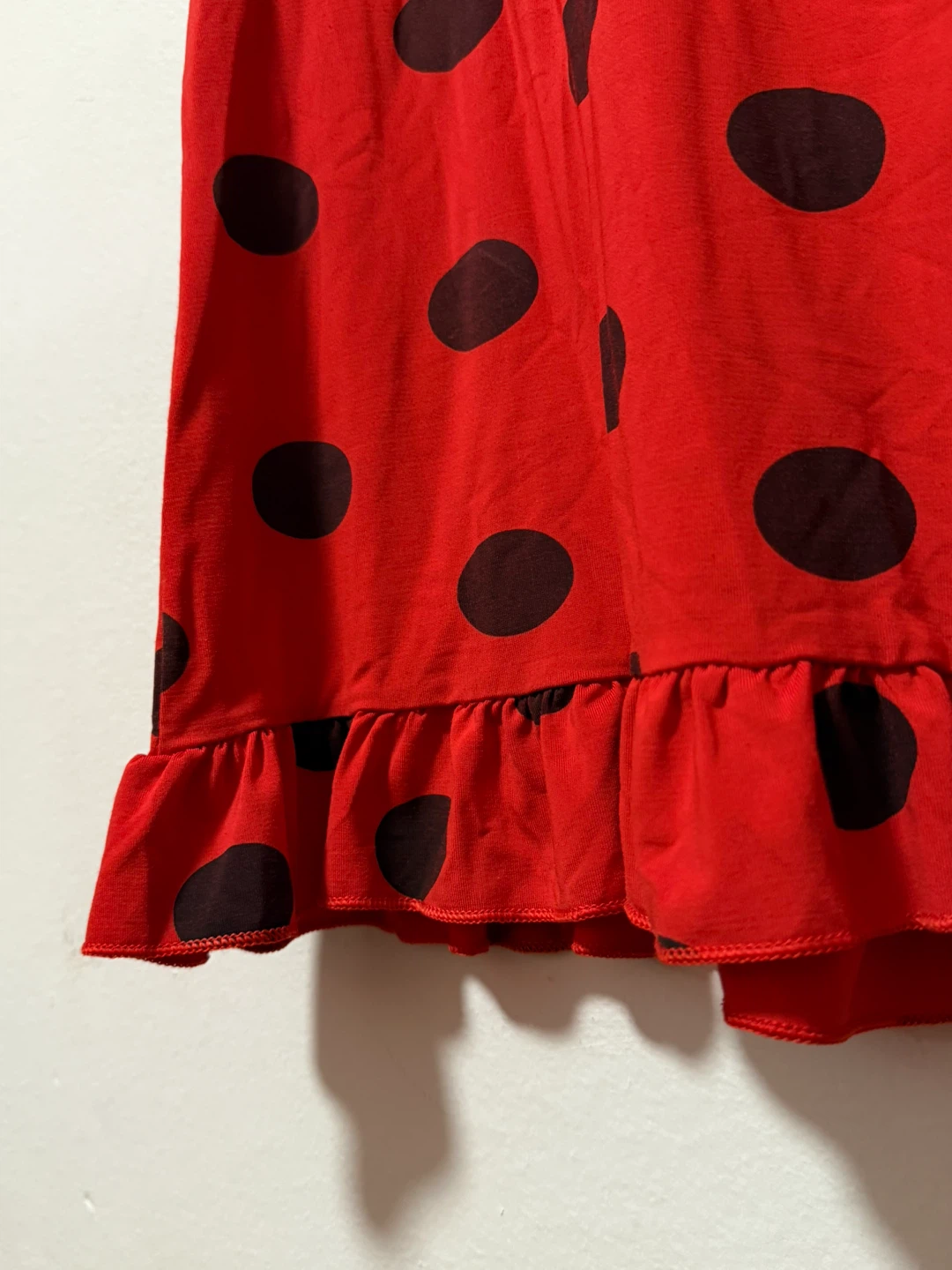 Kids Red Black Polka Dot Dress with Bow - photo 3