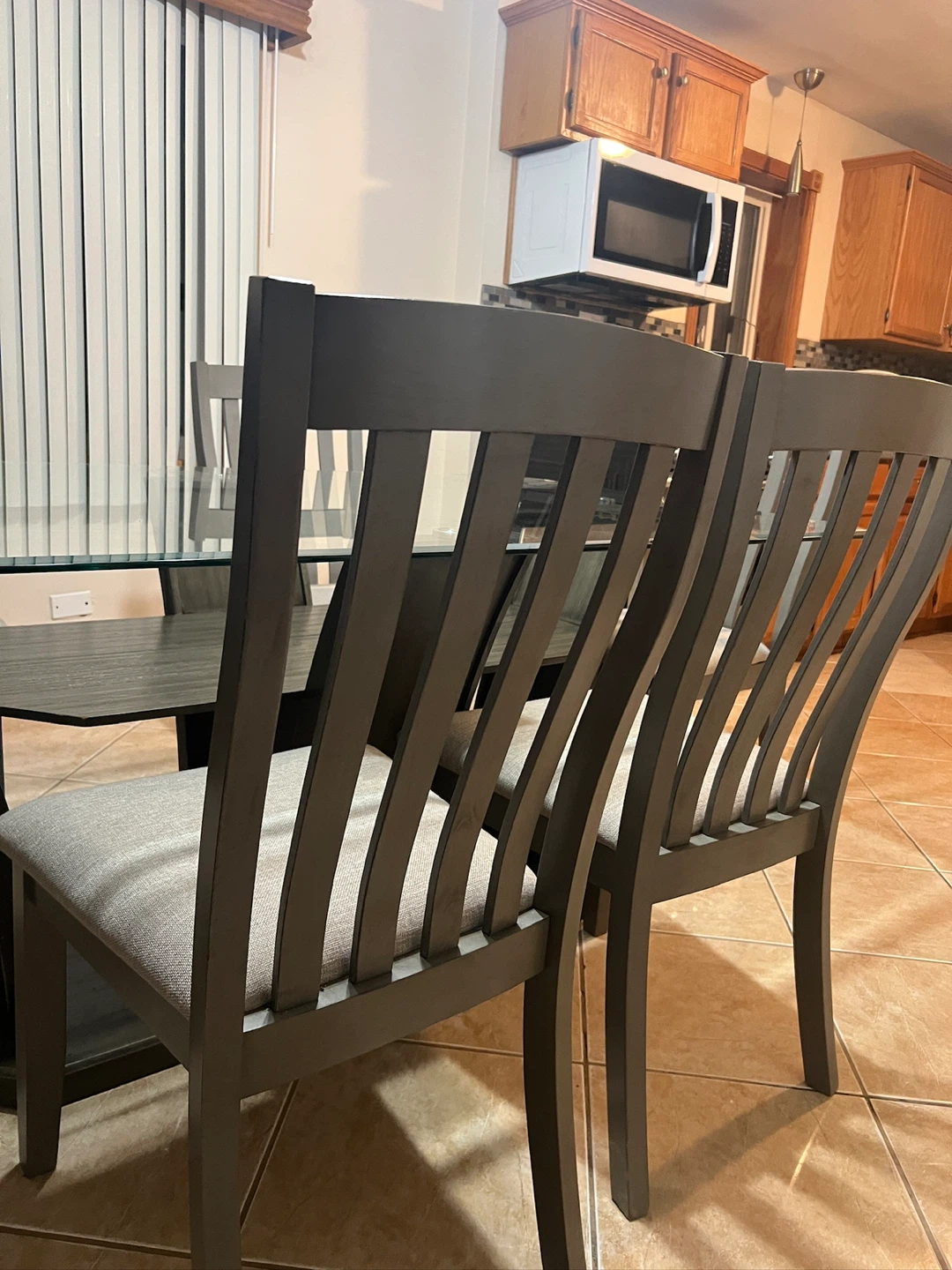 Glass Top Dining Table with 6 Chairs - photo 3