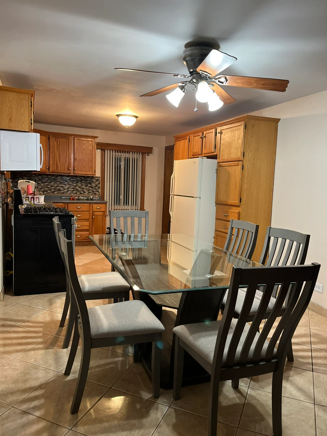 Glass Top Dining Table with 6 Chairs - photo 2