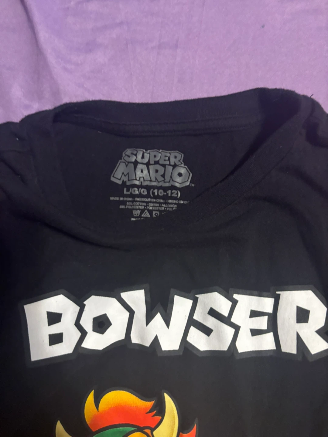 Super Mario Bowser Long Sleeve T-Shirt L/G (10-12) - photo 2