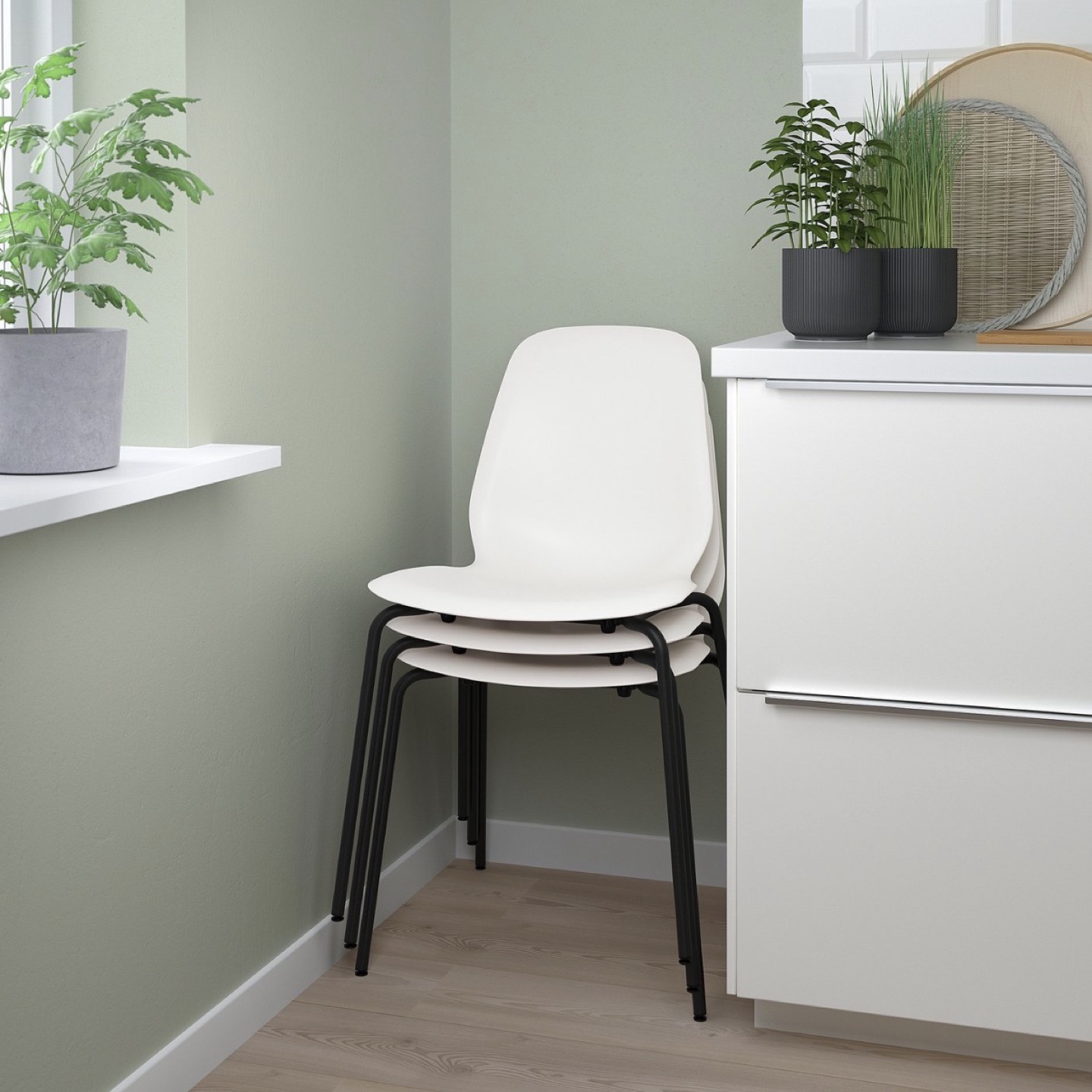 IKEA LIDAS Chair, White/Black - photo 4