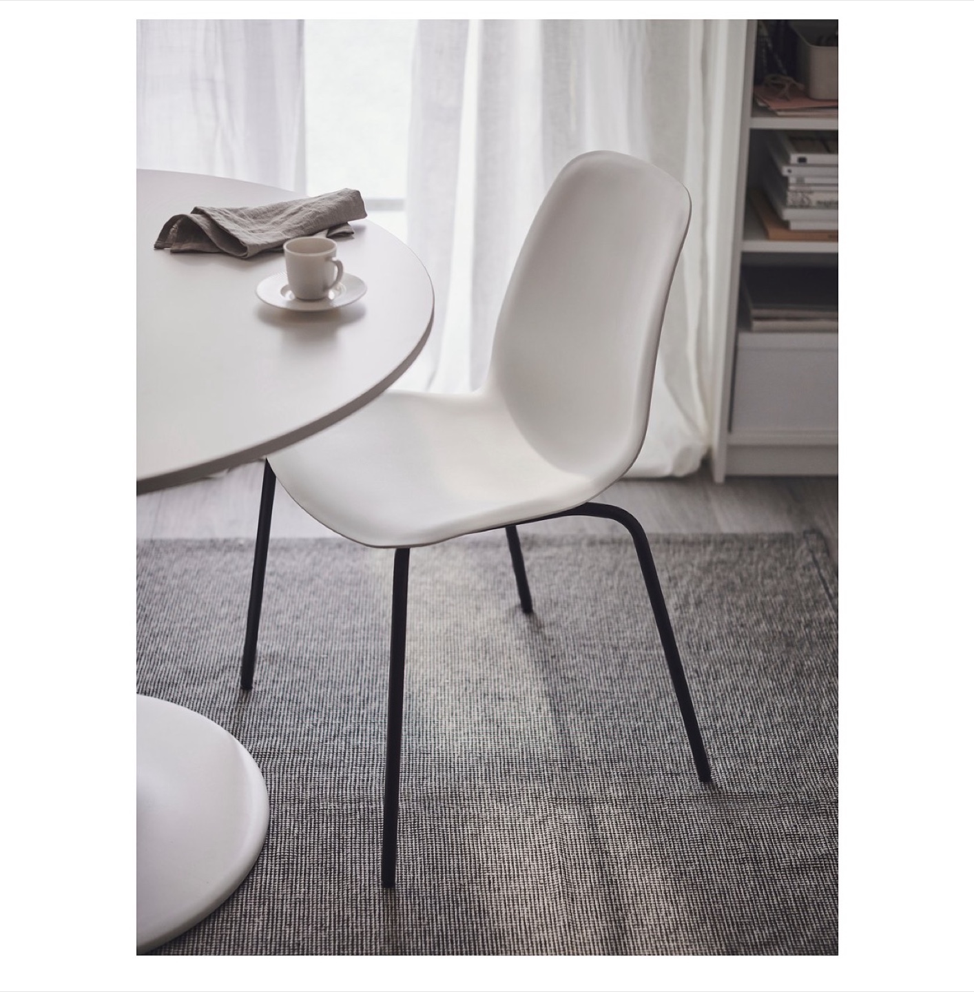 IKEA LIDAS Chair, White/Black - photo 3
