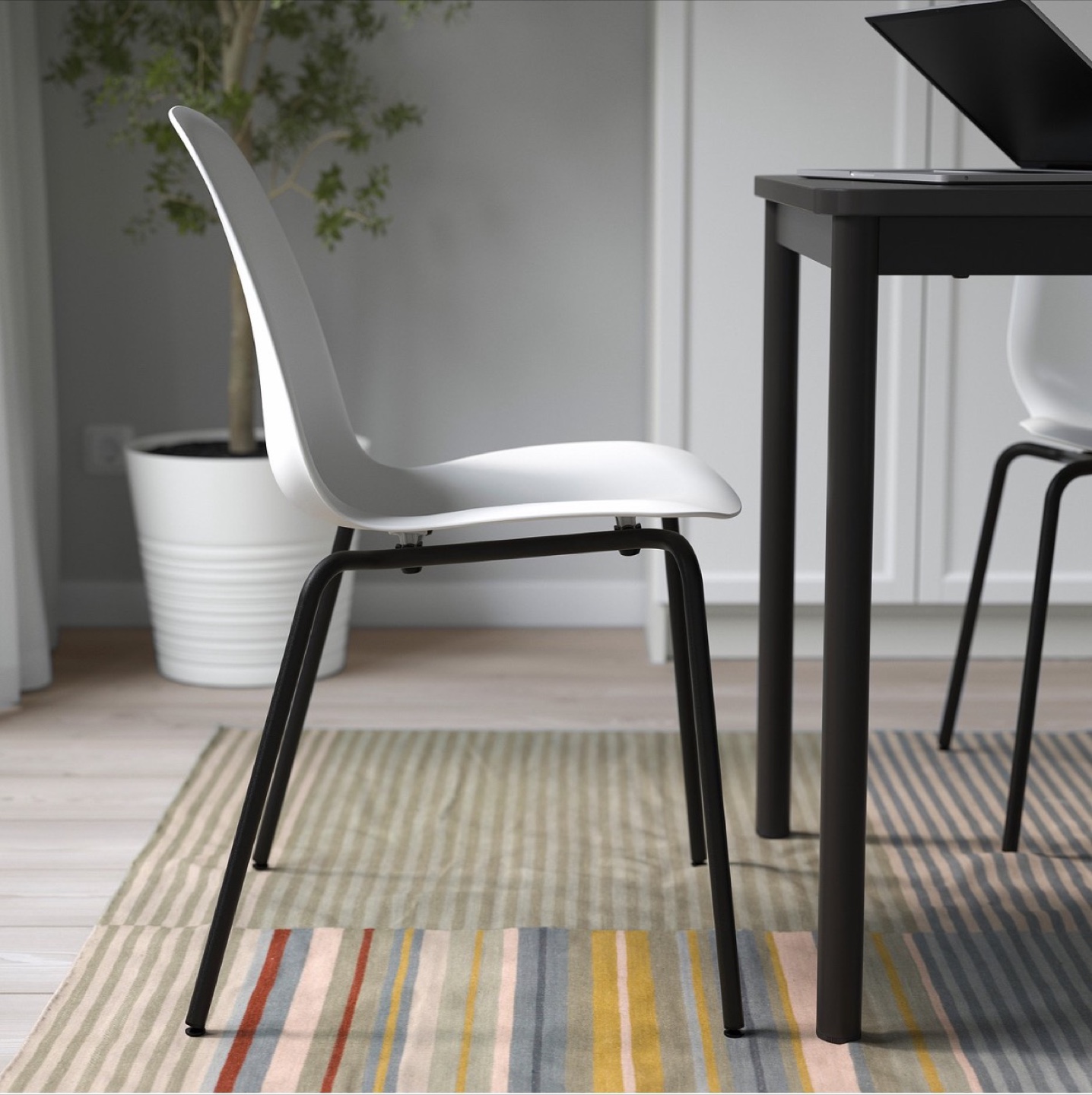 IKEA LIDAS Chair, White/Black - photo 5
