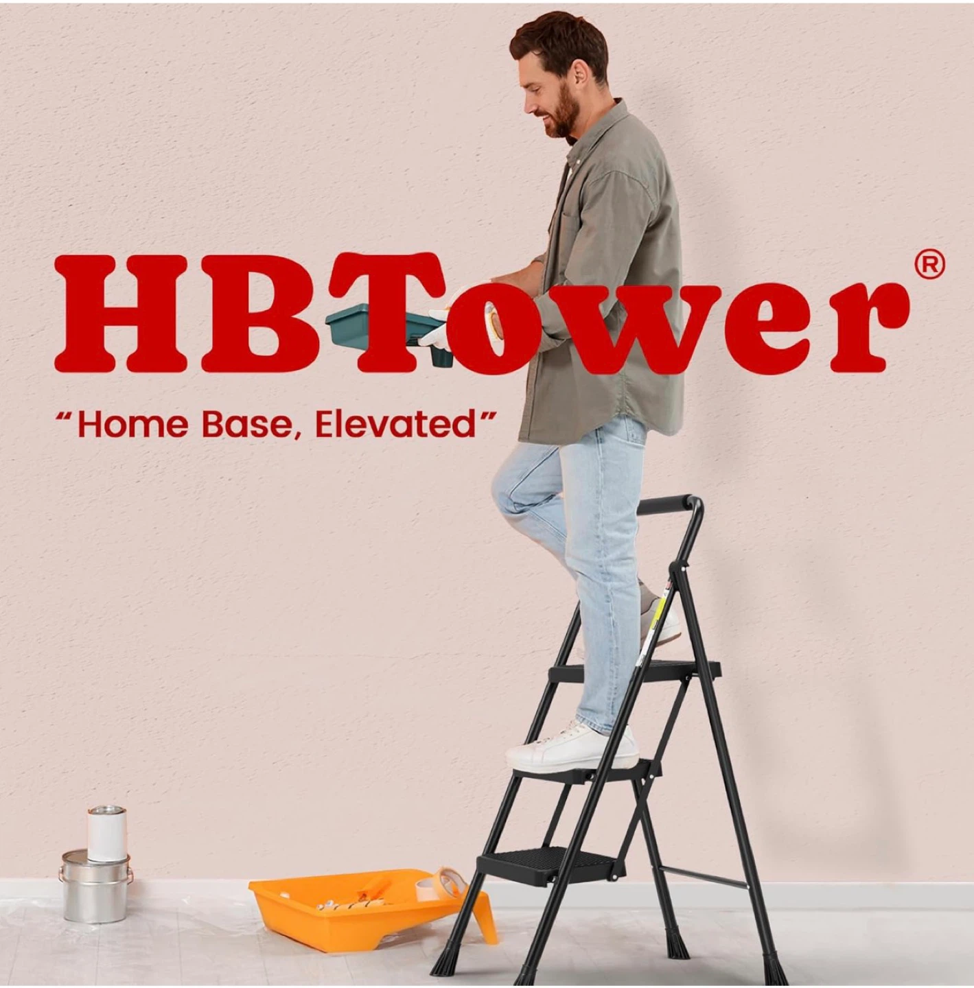 HB Tower 3-Step Folding Ladder - photo 3