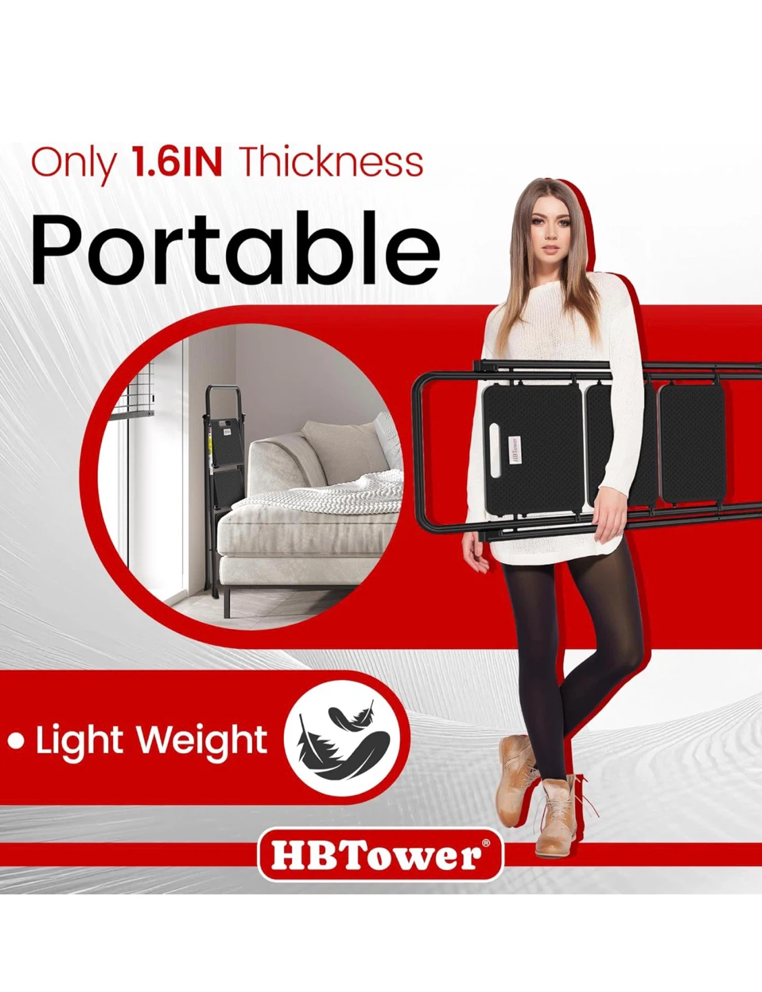 HB Tower 3-Step Folding Ladder - photo 4