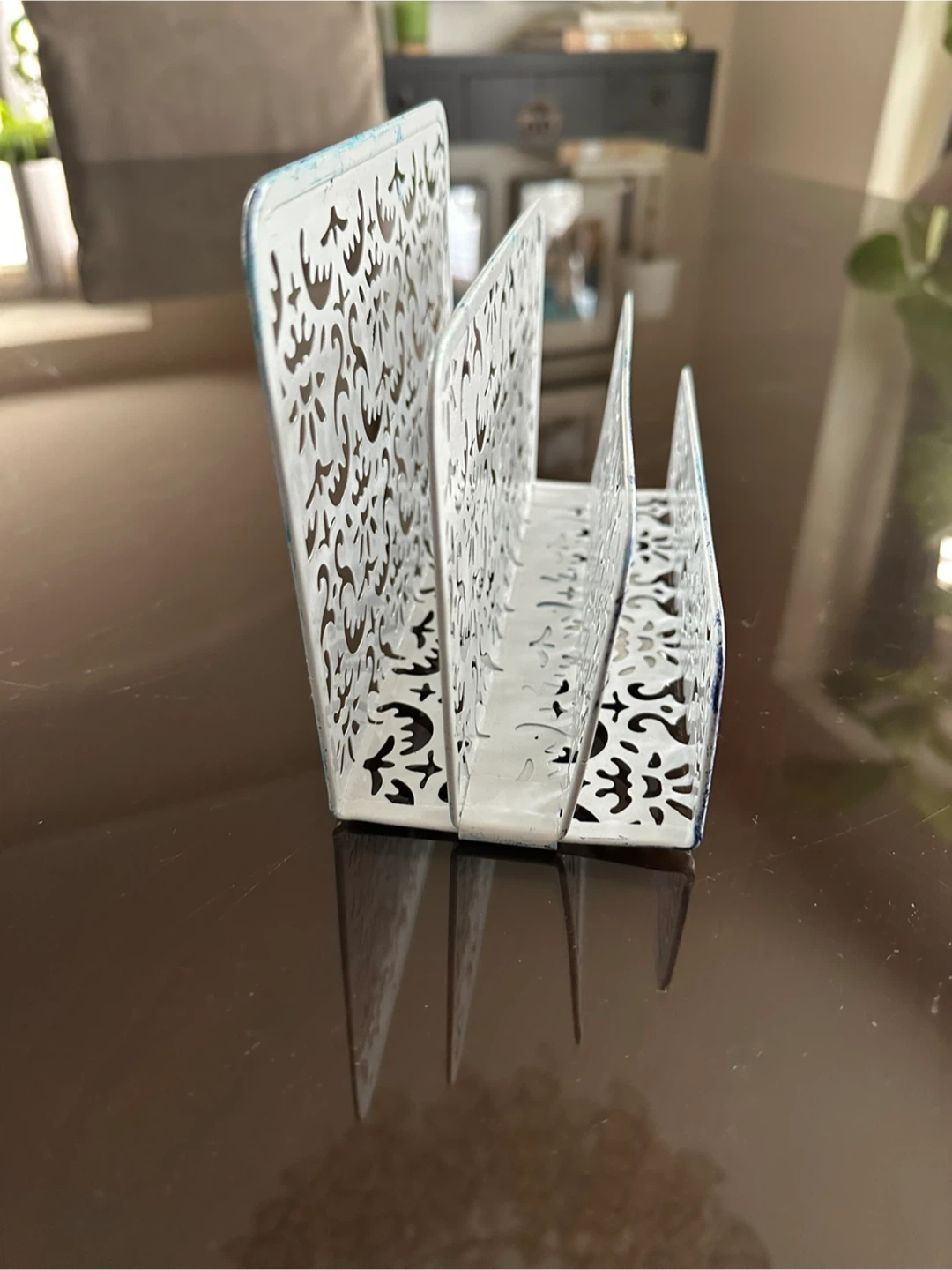 White Metal Desktop Letter Sorter Organizer 🥕 - photo 3