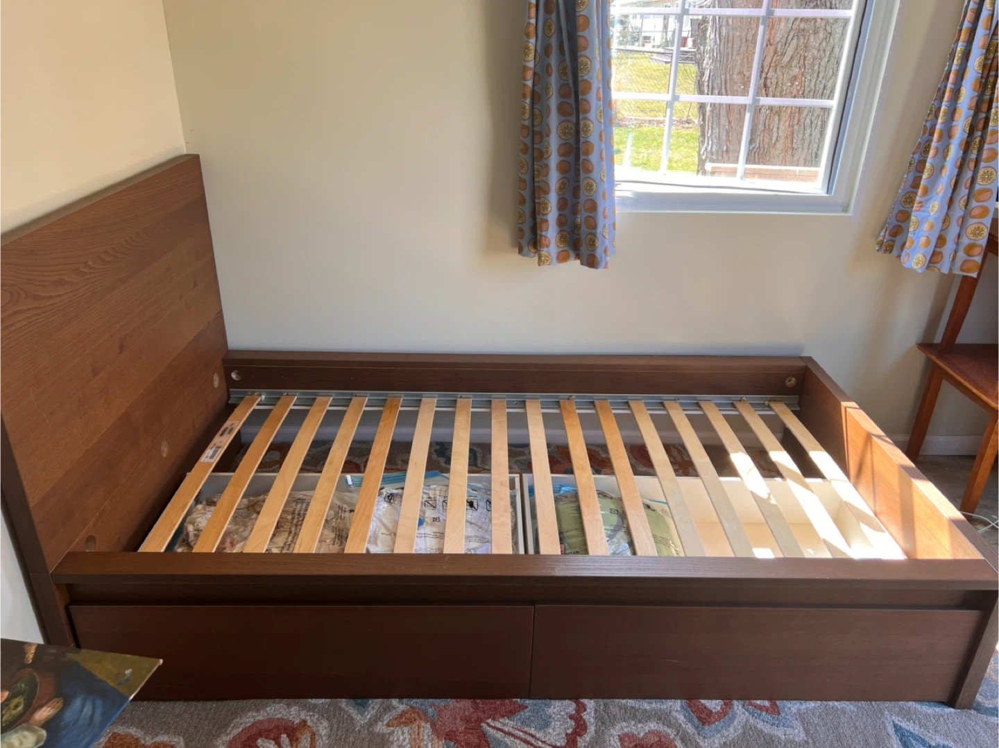 Wooden Bed Frame with Drawers - photo 2