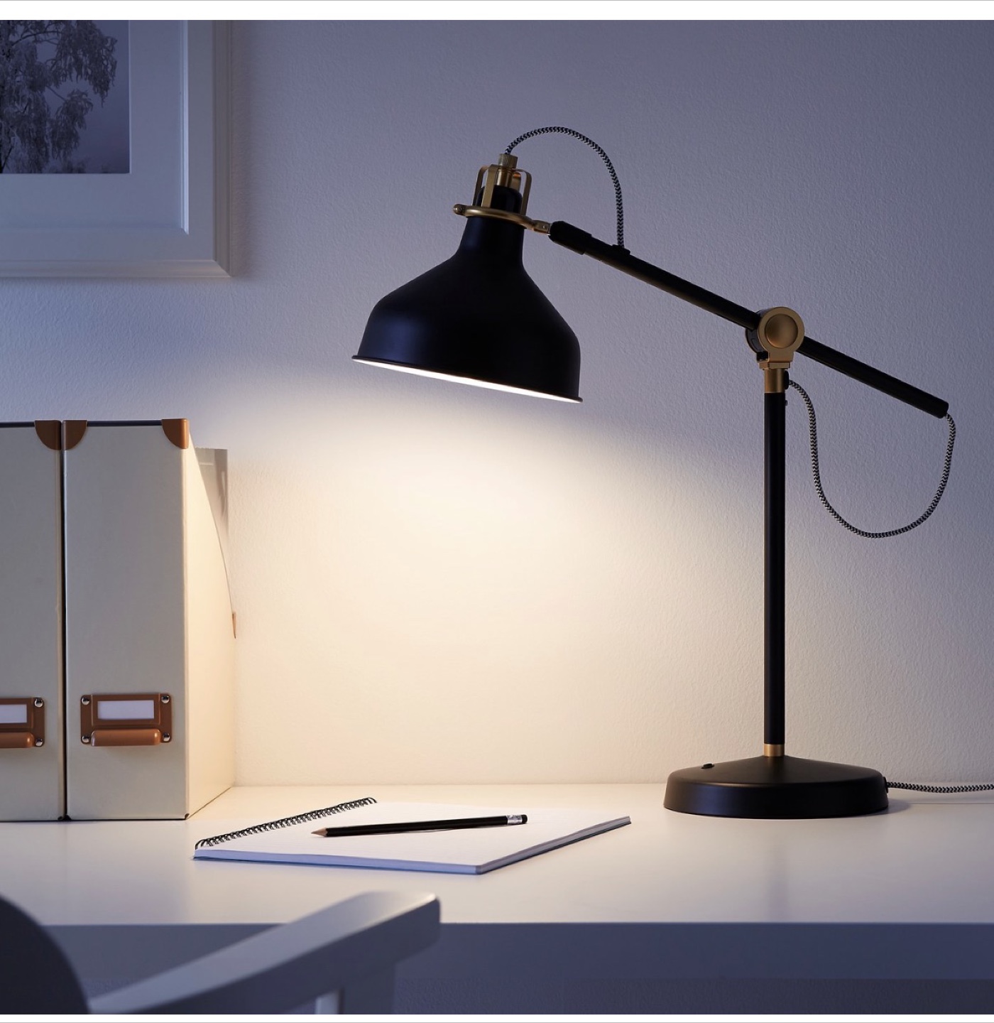 IKEA RANARP Work Lamp, Black - photo 2