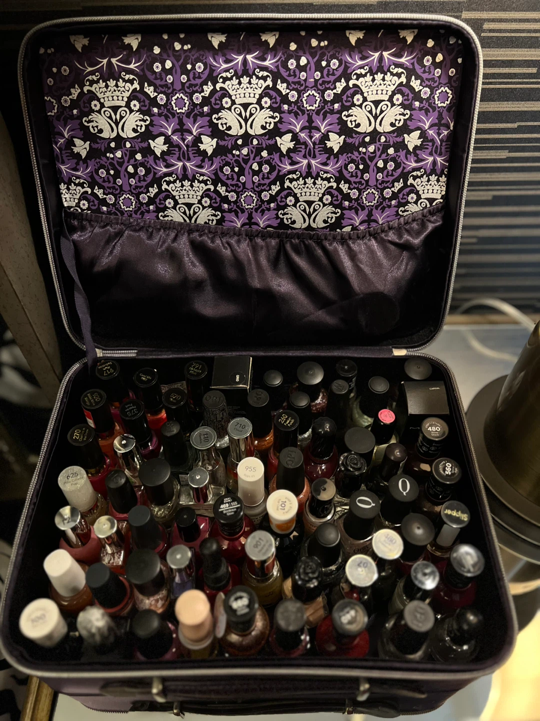 Assorted Nail Polish Collection with Travel Case