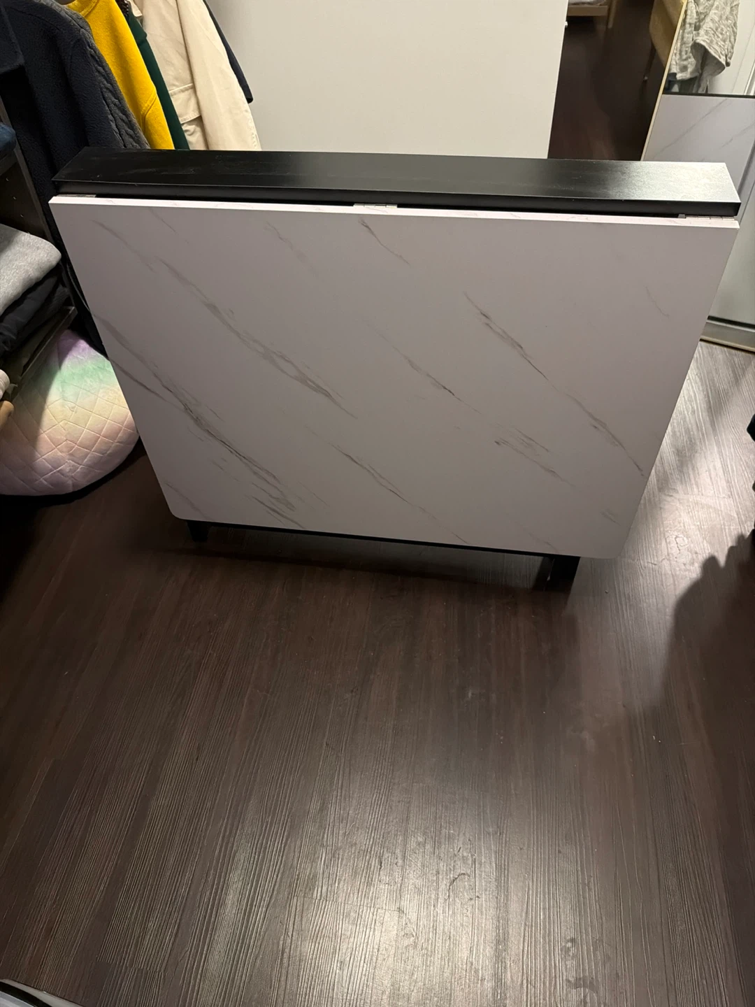 Marble and Black Foldable Table - photo 5