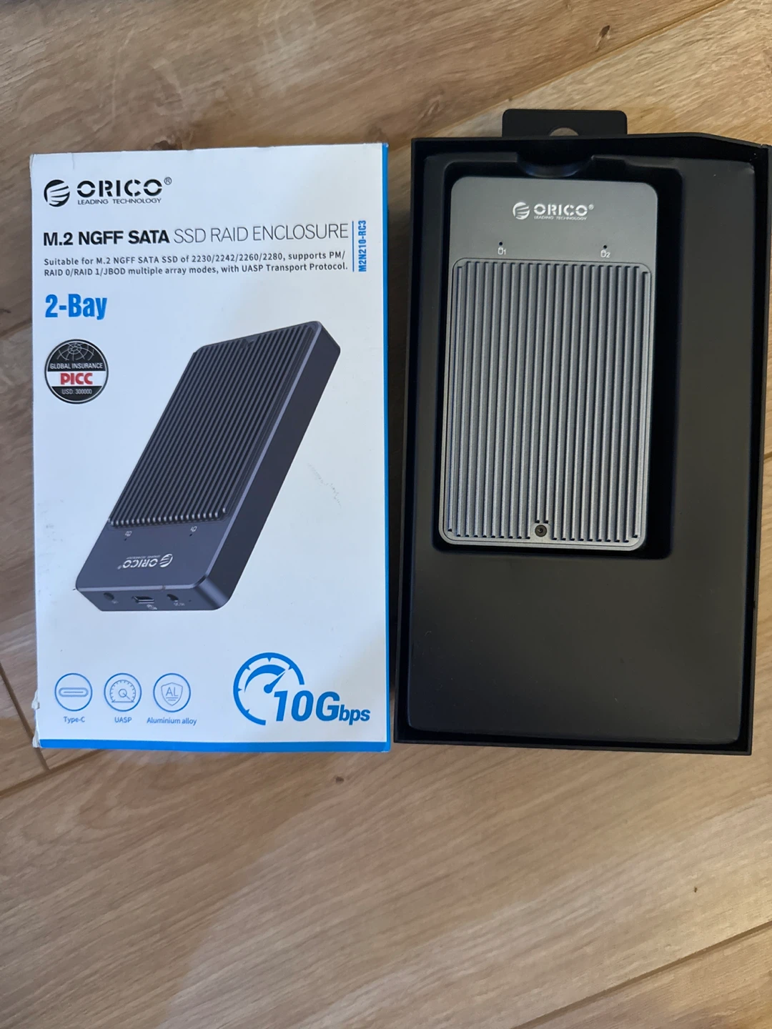 ORICO M.2 NGFF SATA SSD RAID Enclosure 2-Bay 10Gbps