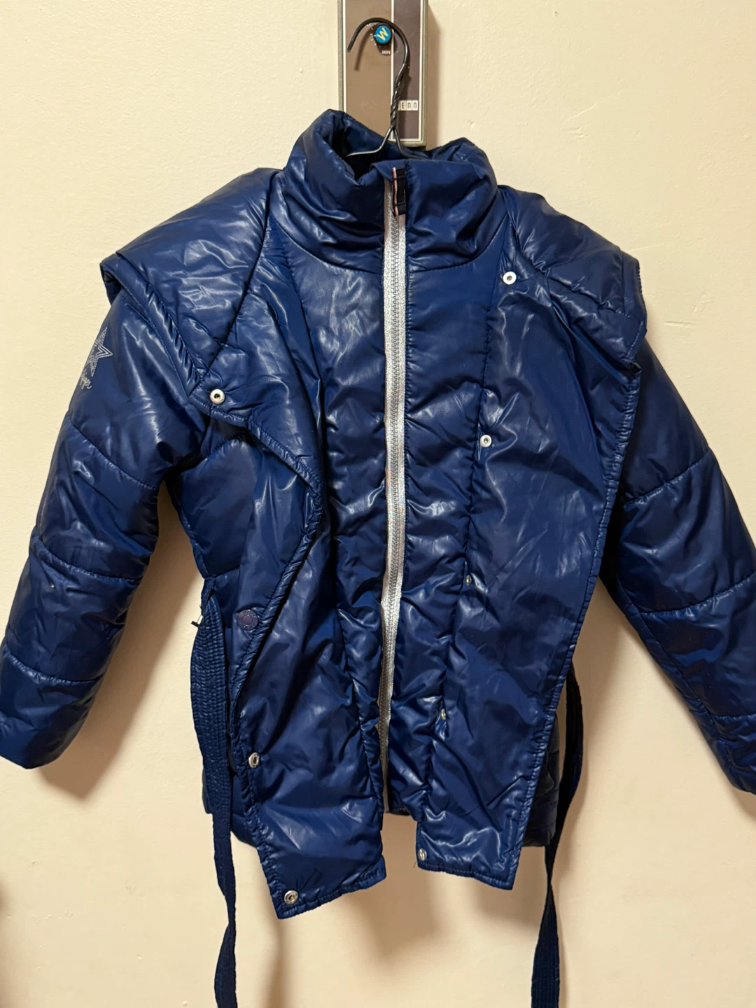 Tommy Hilfiger Blue Puffer Jacket with Belt - photo 2