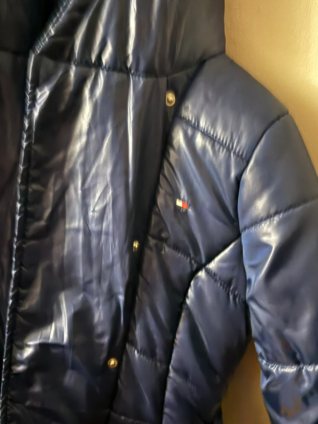 Tommy Hilfiger Blue Puffer Jacket with Belt - photo 5