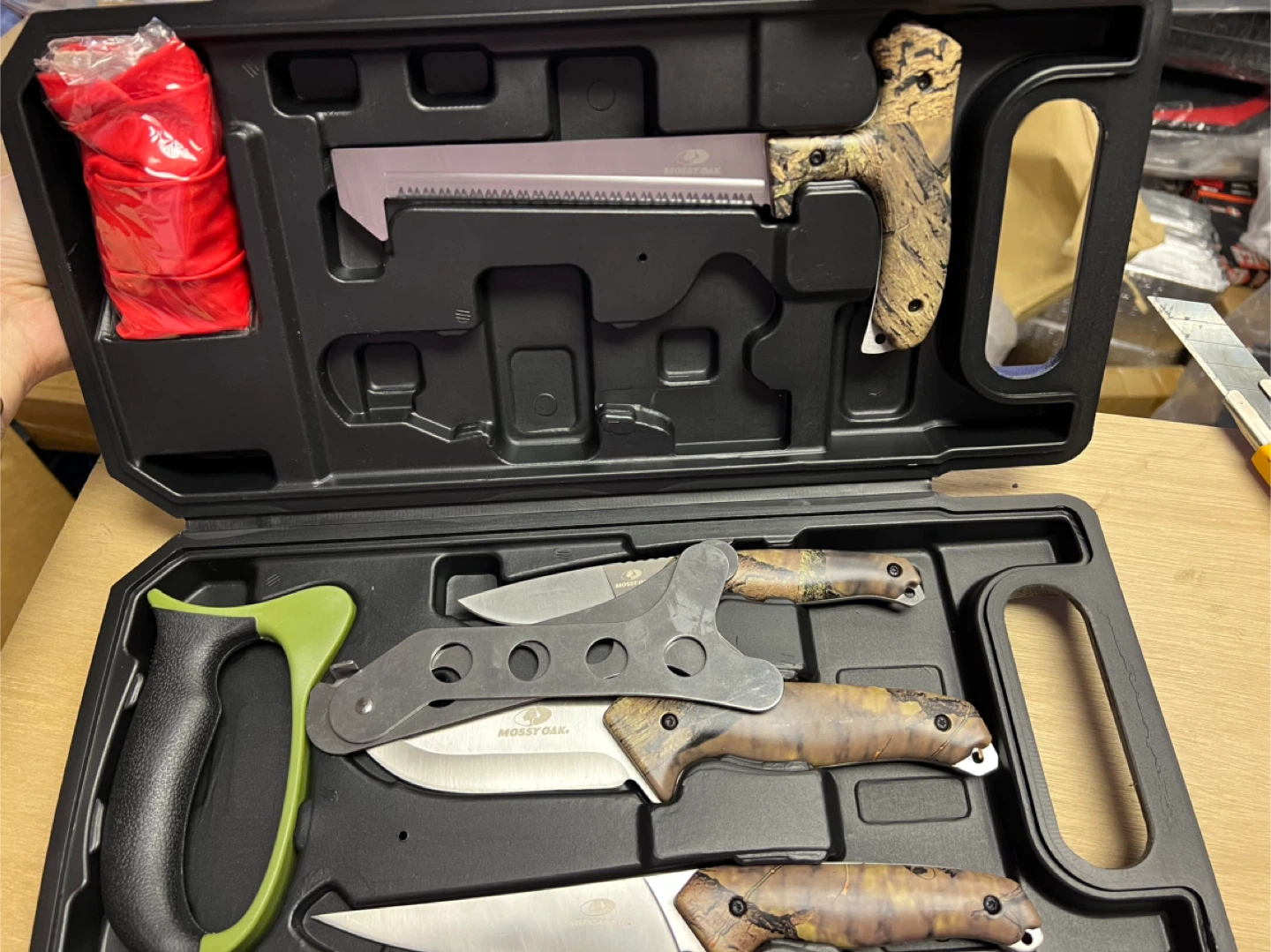 Mossy Oak Hunting Knife Set with Case