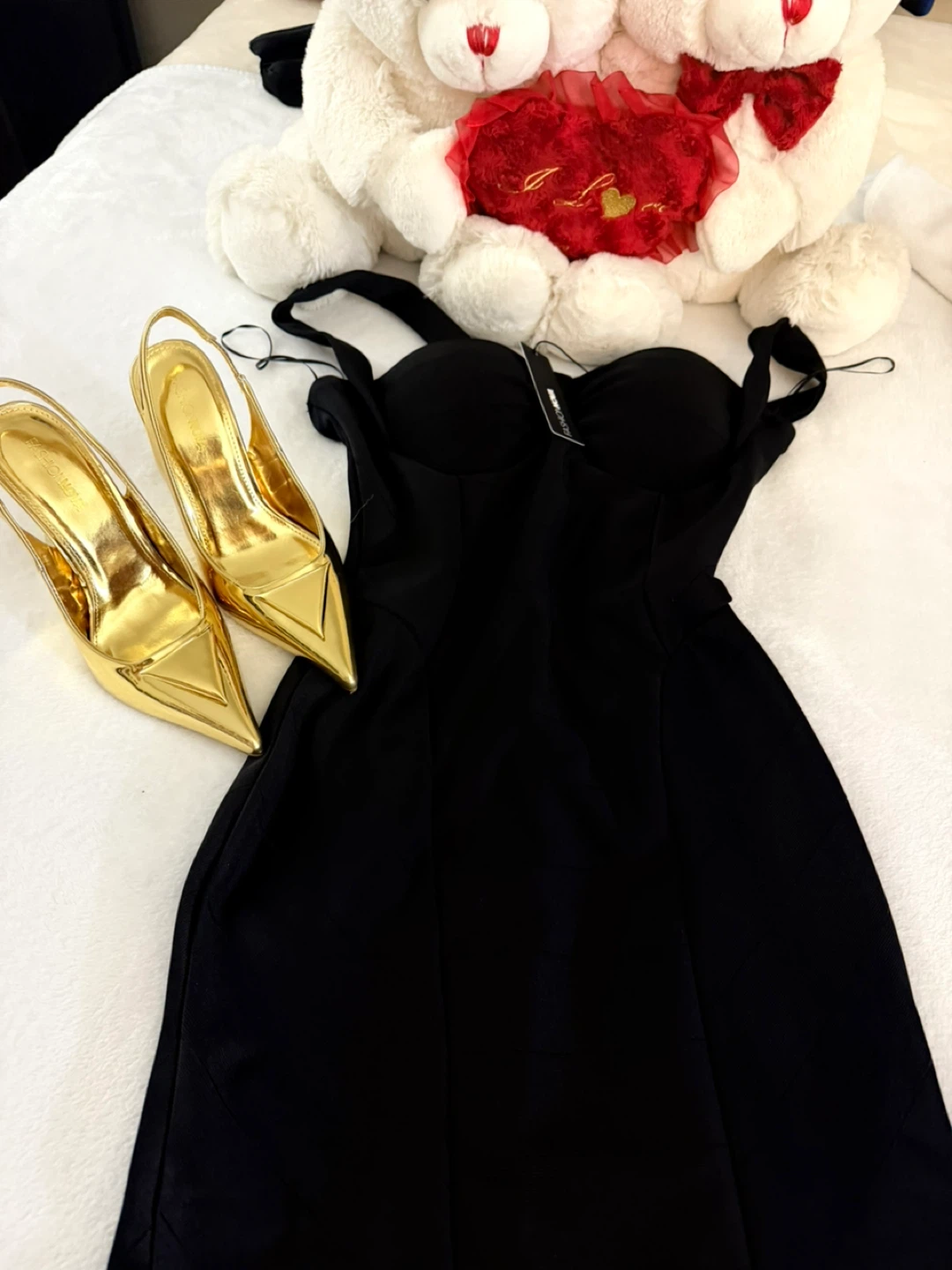 Black midi dress - photo 4
