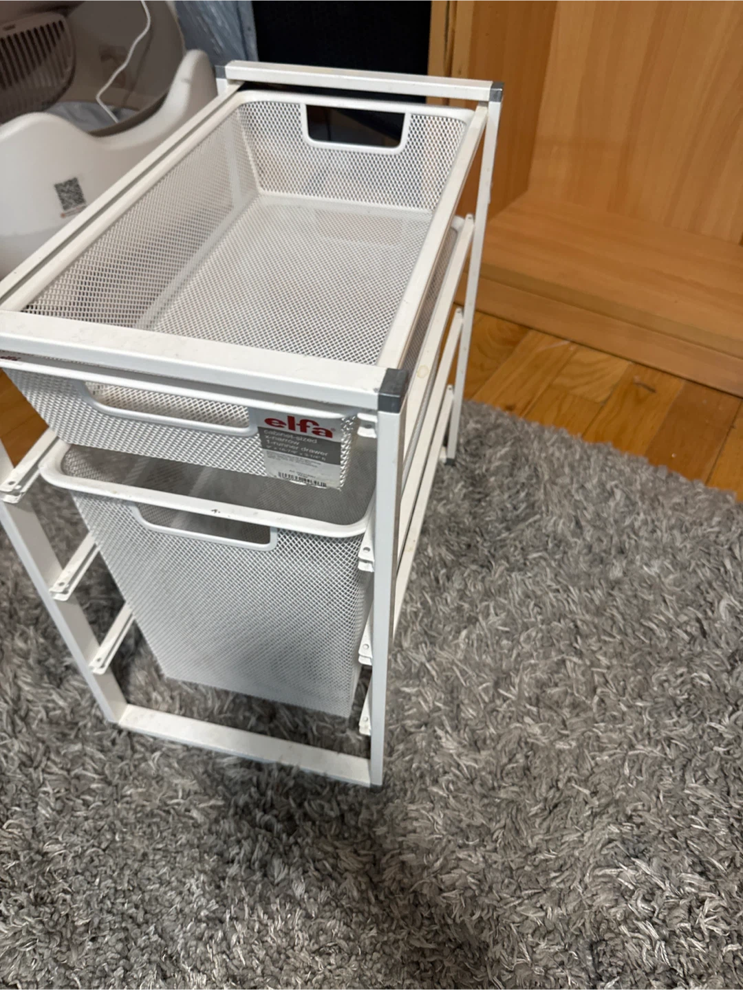 Elfa Cabinet-Sized X-Narrow 3-Runner Drawer Unit White - photo 3