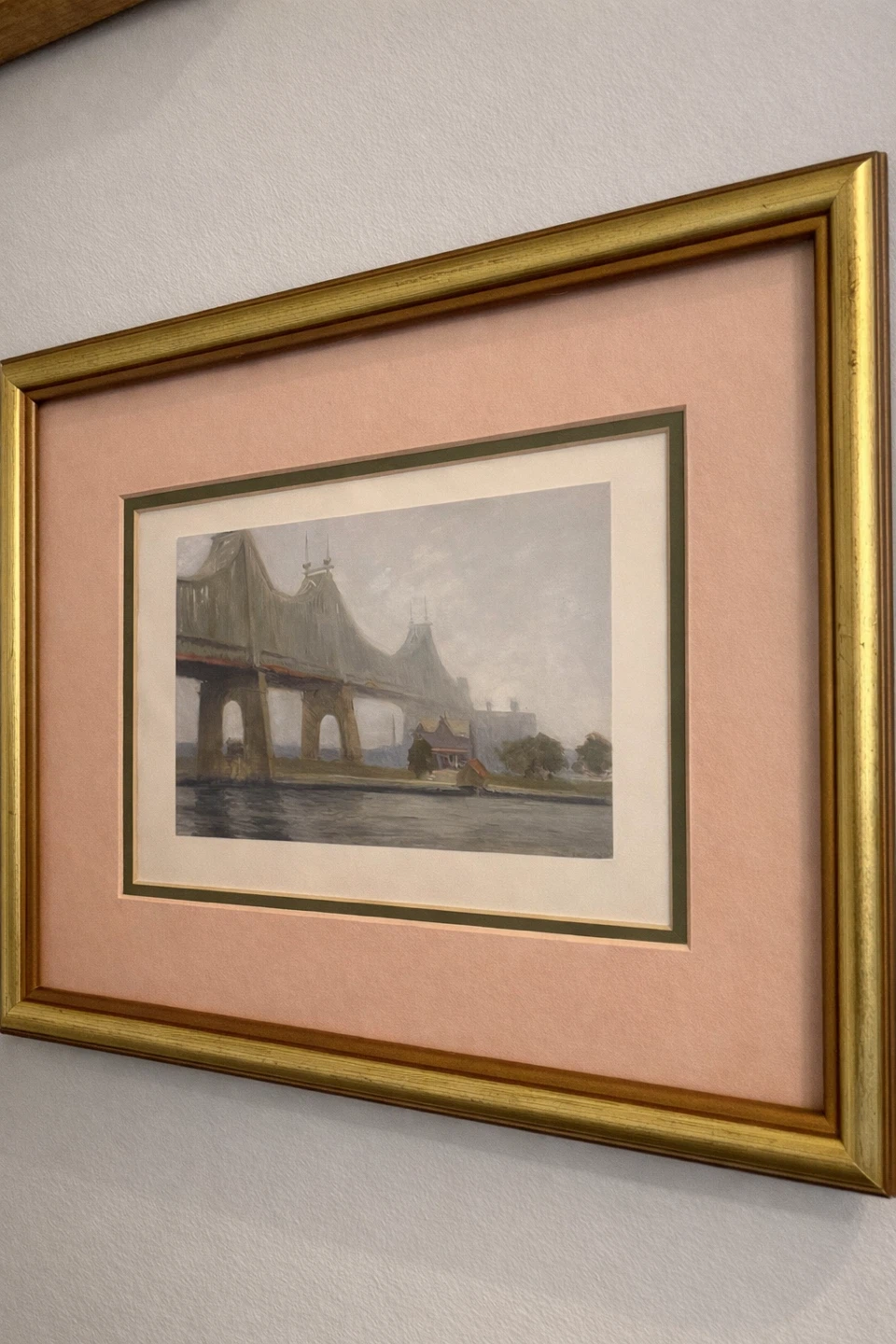 Framed Wall Art Edward Hopper “Queensborough Bridge” Print - photo 2