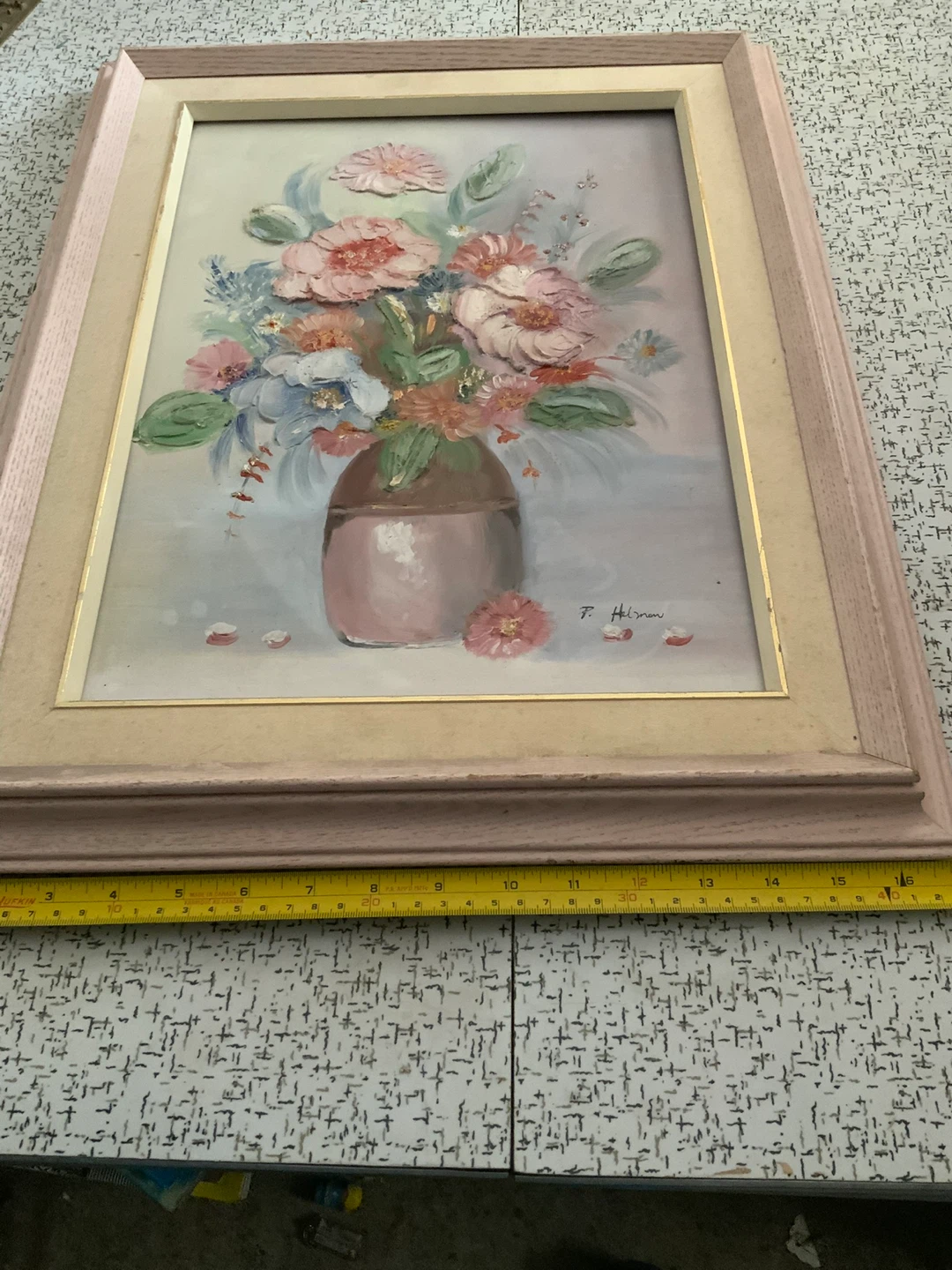 Framed Floral Painting by P. Hinson - photo 2