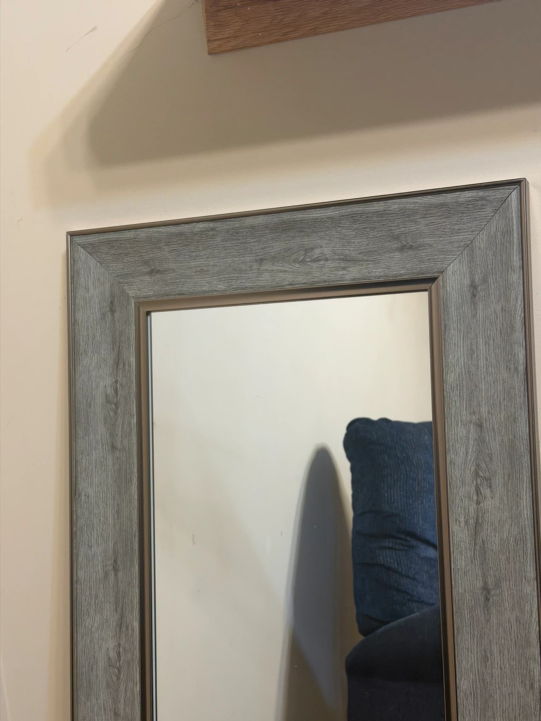 Grey Wood Frame Mirror - photo 2