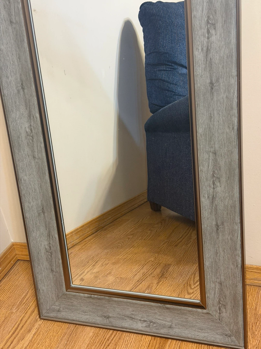 Grey Wood Frame Mirror - photo 3