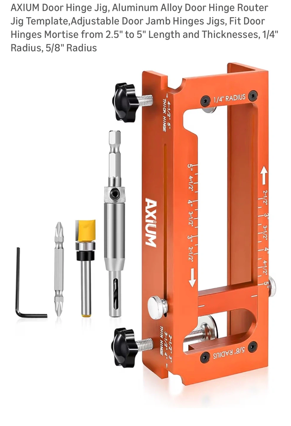 ⚽️AXIUM Aluminum Door Hinge Router Jig Template