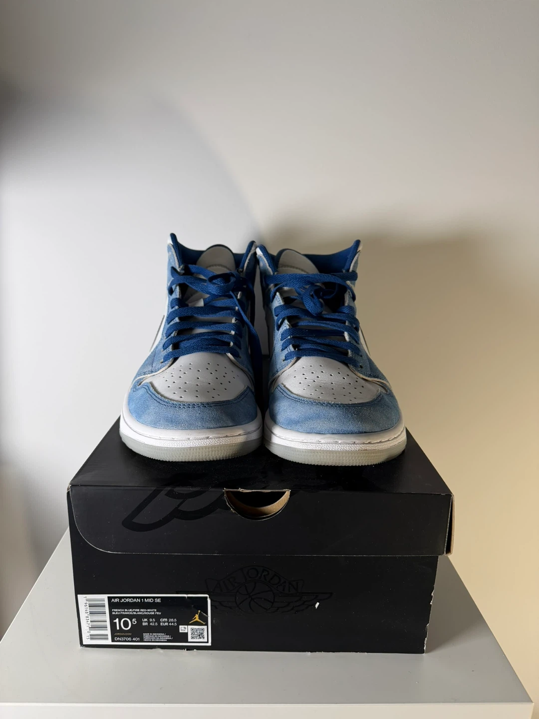 Jordan 1 Mid French Blue Fire Red - photo 3