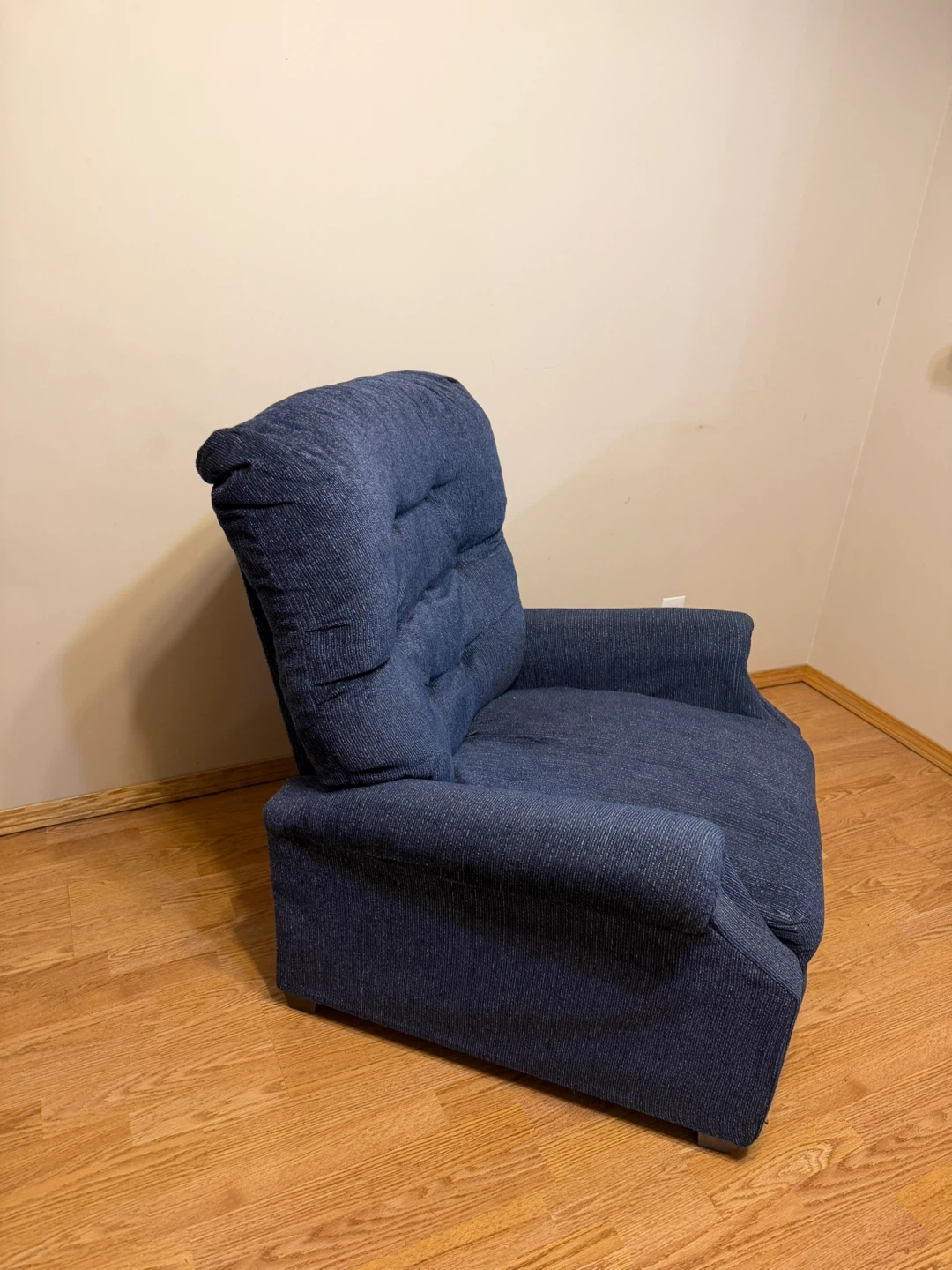Blue Fabric Recliner Chair
