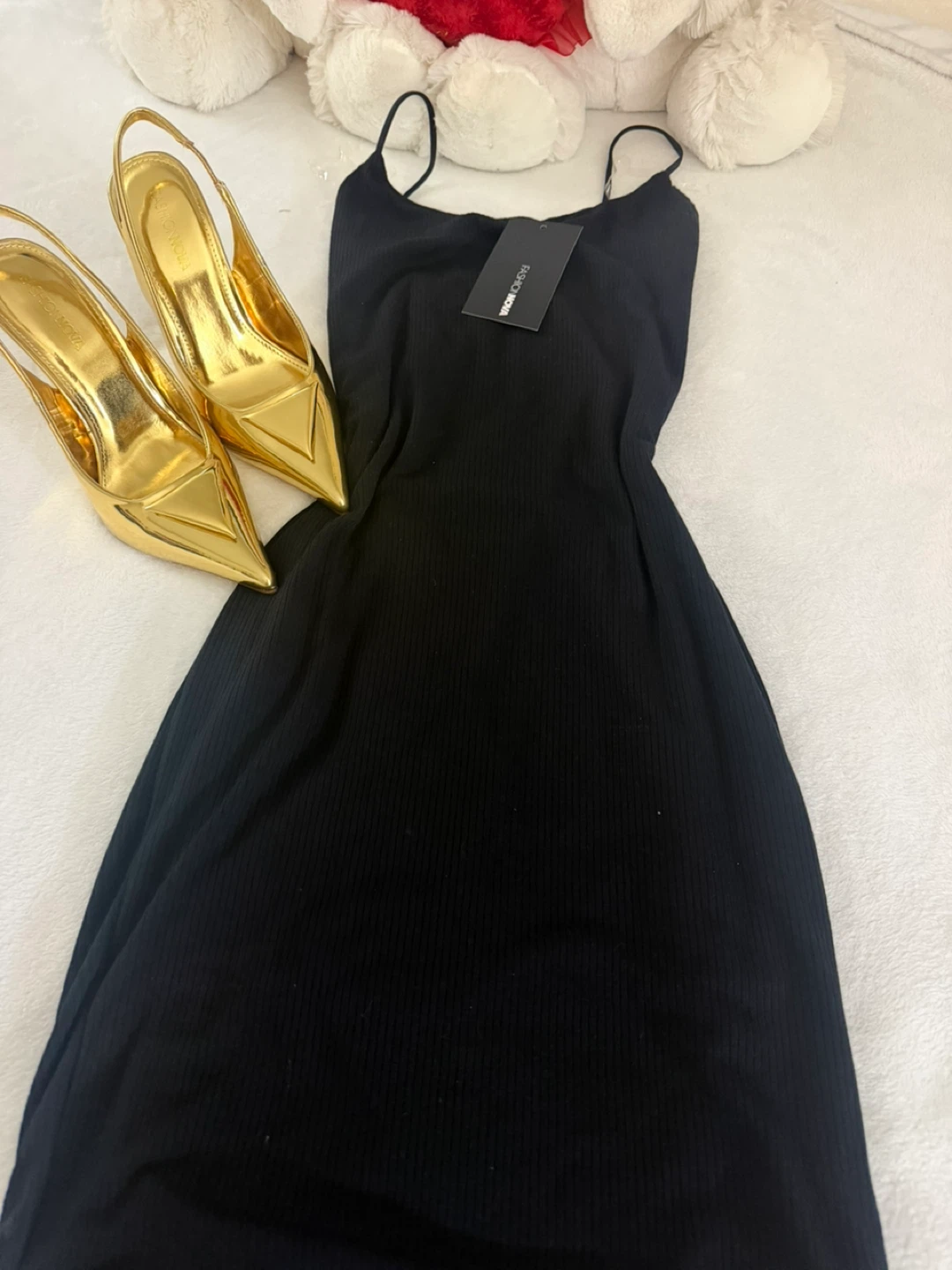 Fashion Nova Black Ribbed Midi Dress - photo 2
