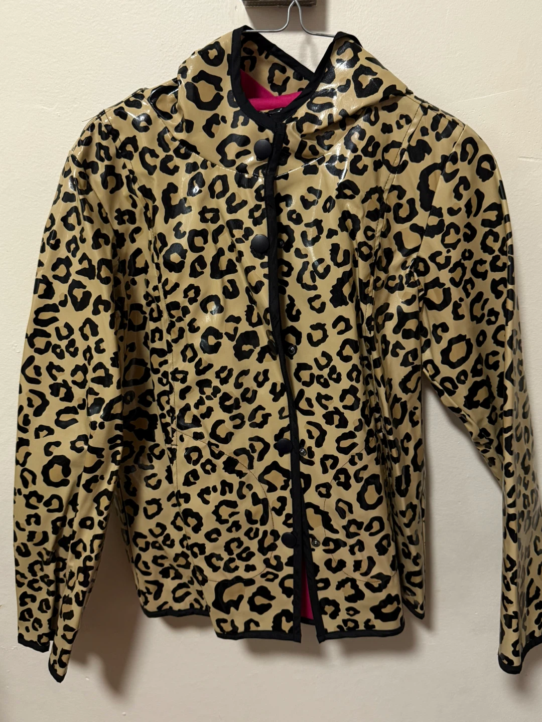 The Children's Place Leopard Print Hooded Raincoat XL