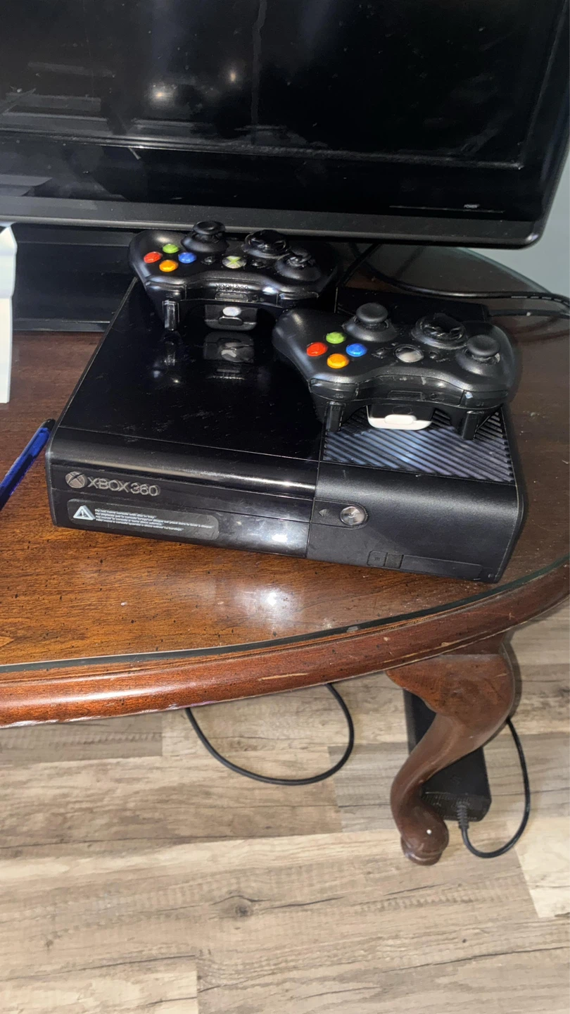 Xbox 360 Console with Two Controllers
