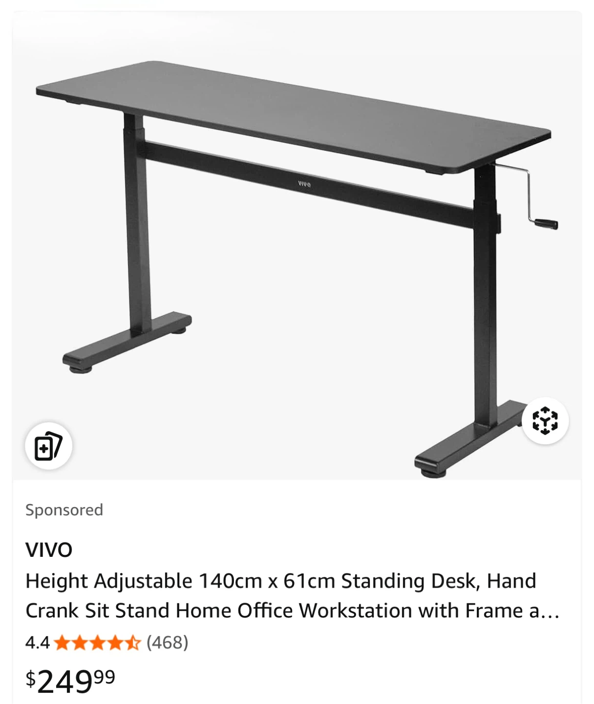 Standing Desk - Black - photo 2