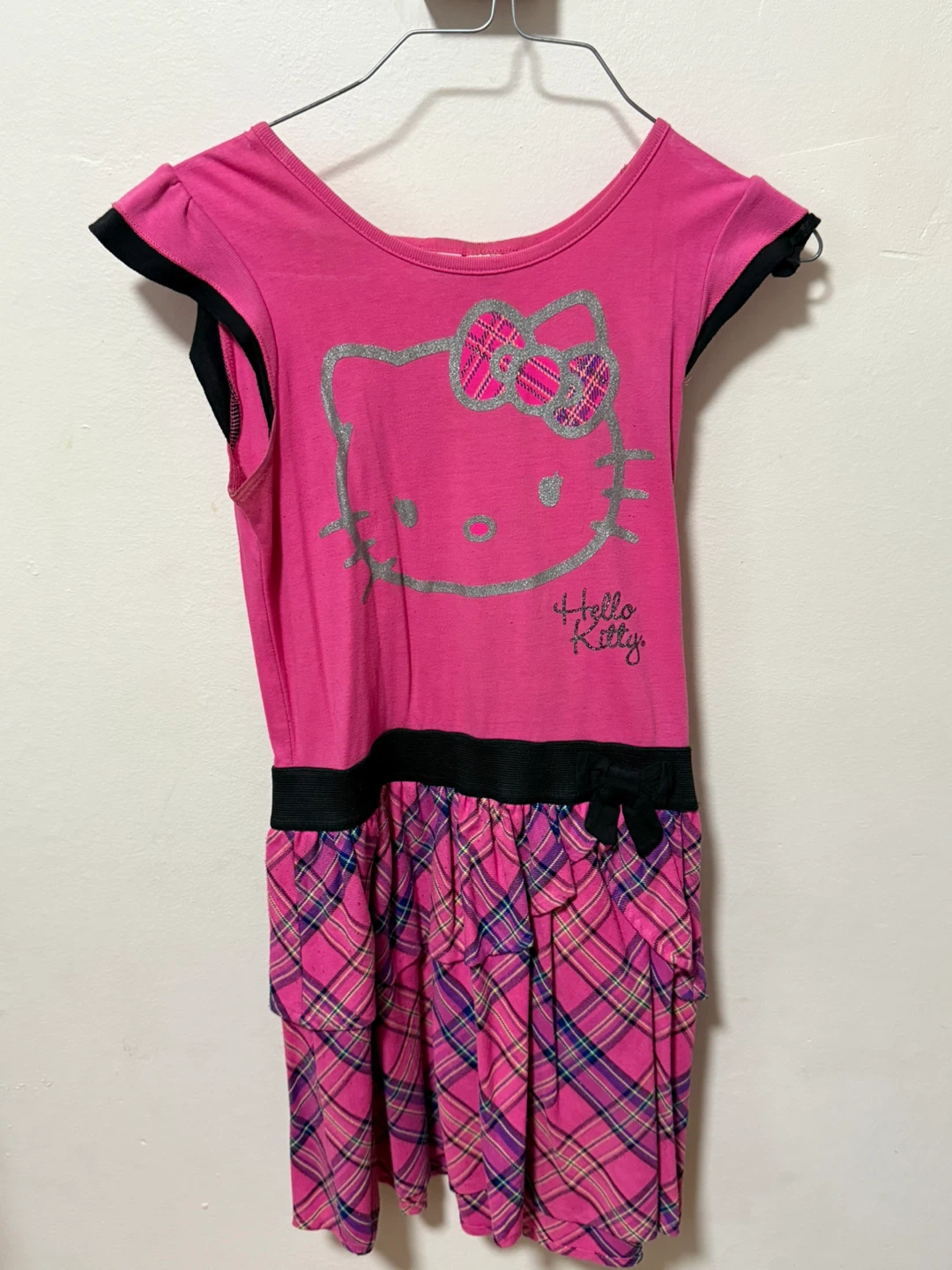 Hello Kitty Pink Plaid Dress - Girls Size Medium