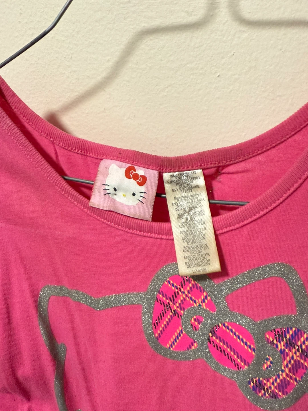 Hello Kitty Pink Plaid Dress - Girls Size Medium - photo 2