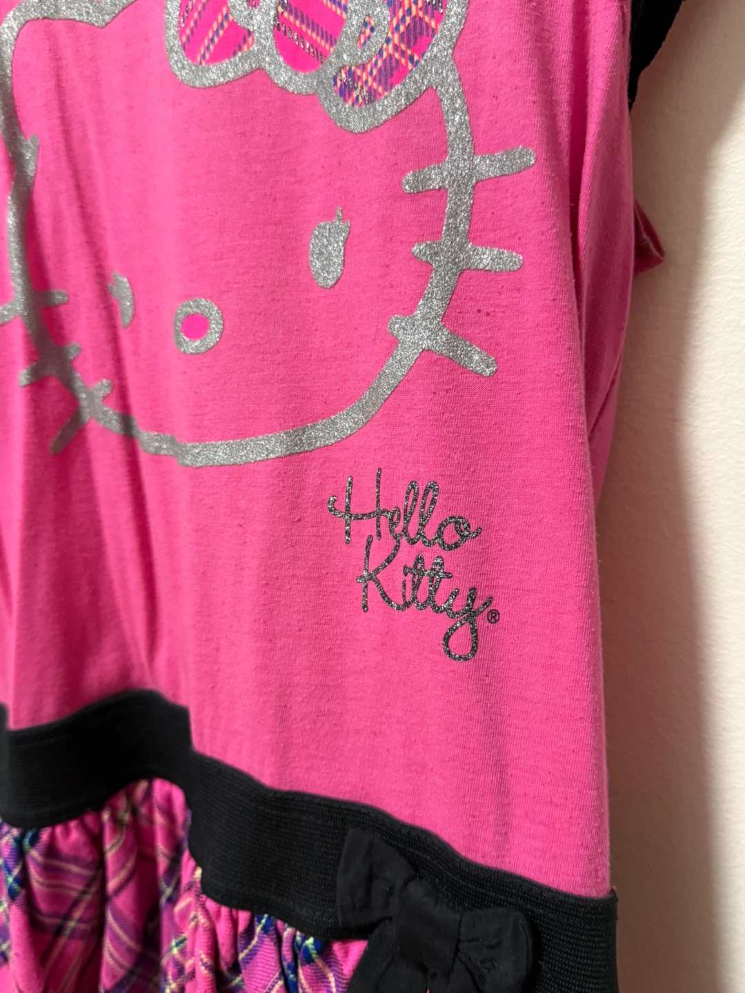 Hello Kitty Pink Plaid Dress - Girls Size Medium - photo 5