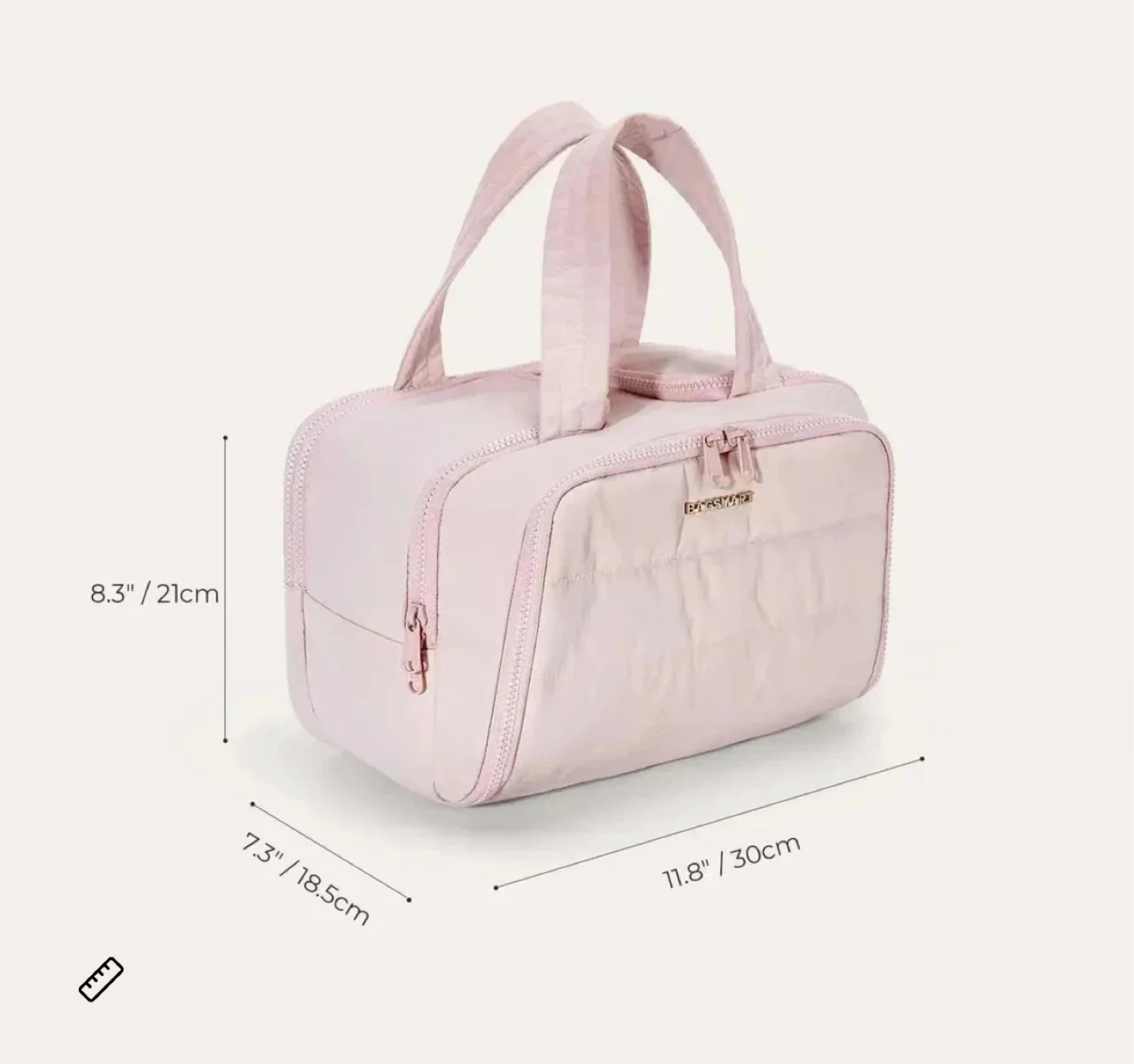 BAGSMART Quilted Toiletry Bag