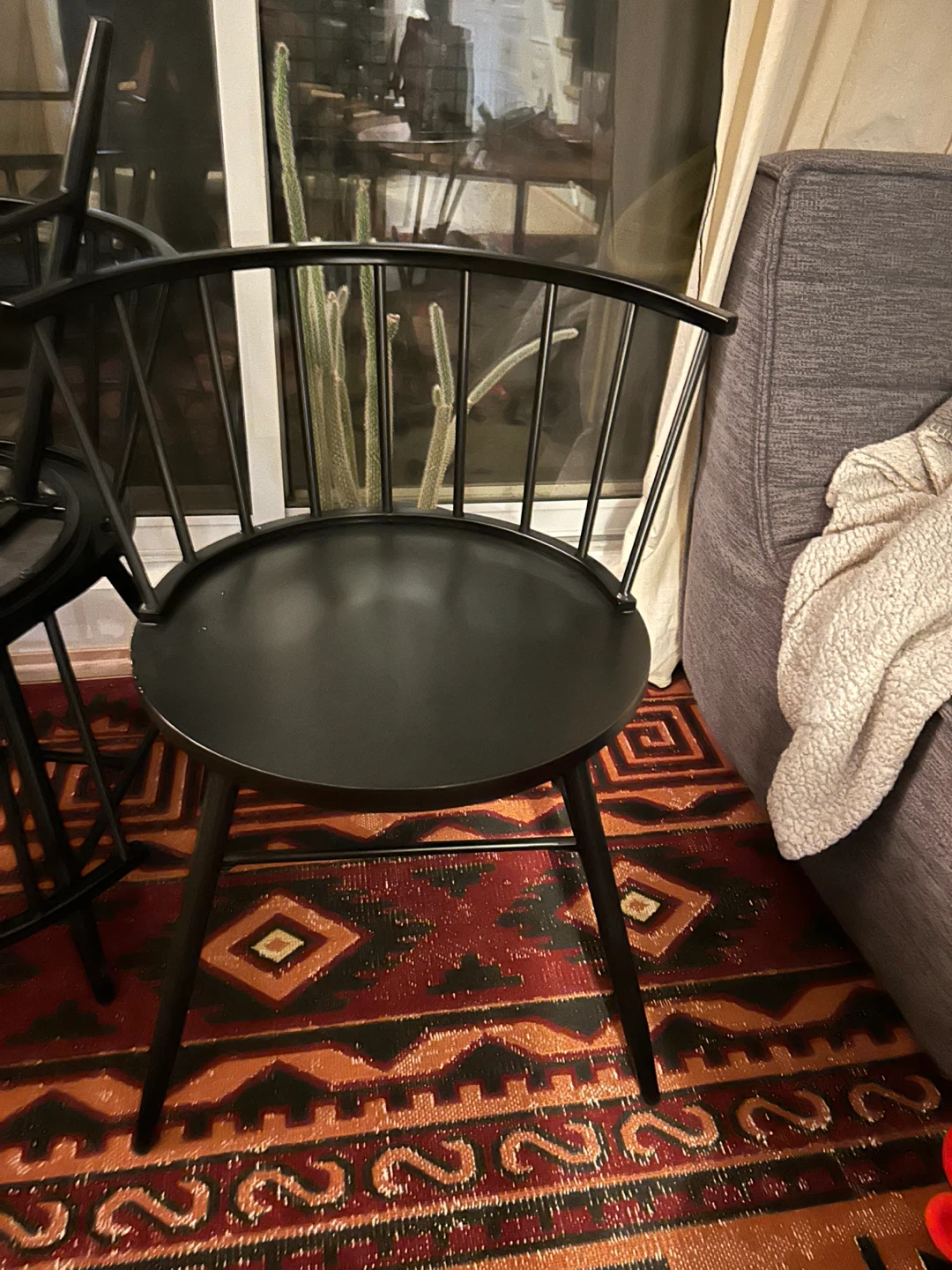 Black Metal Dining Chair x4