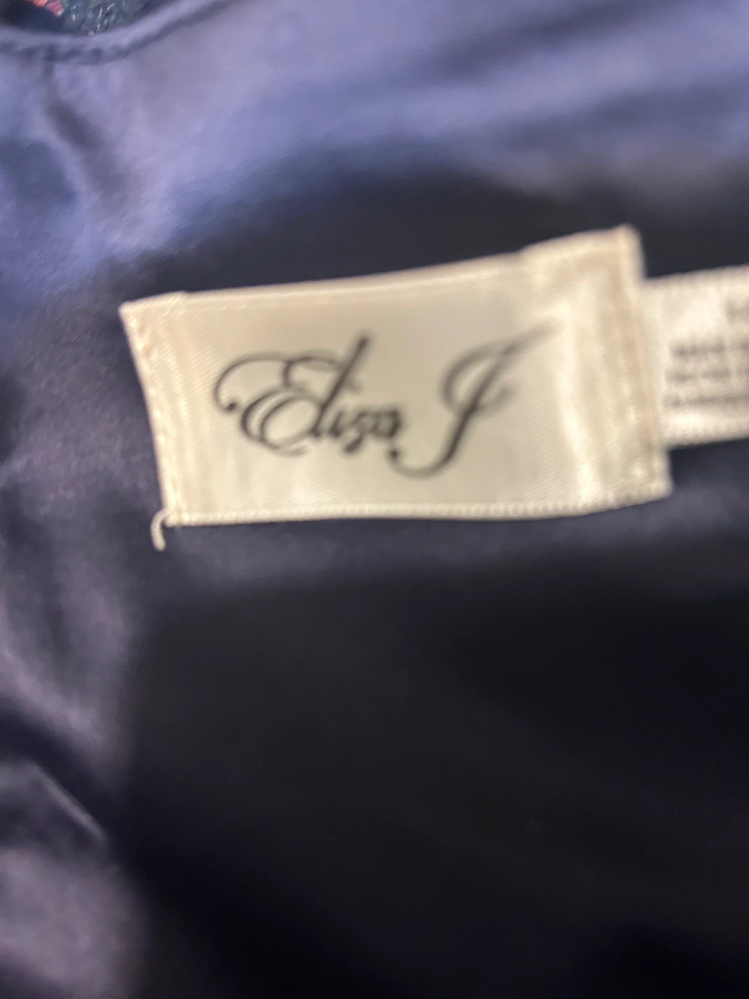 Eliza J Navy Floral Sequin Dress - photo 4