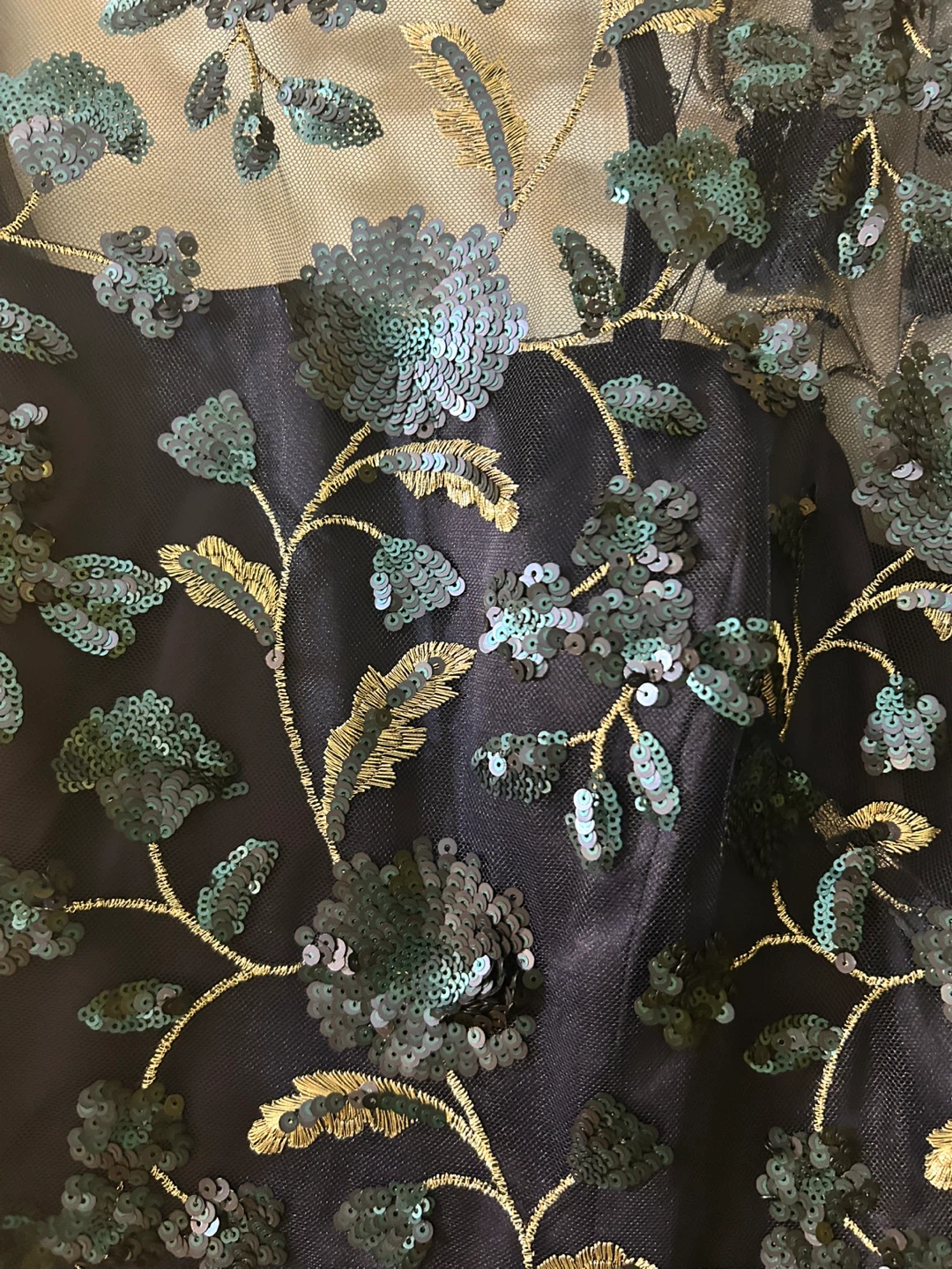 Eliza J Navy Floral Sequin Dress - photo 2