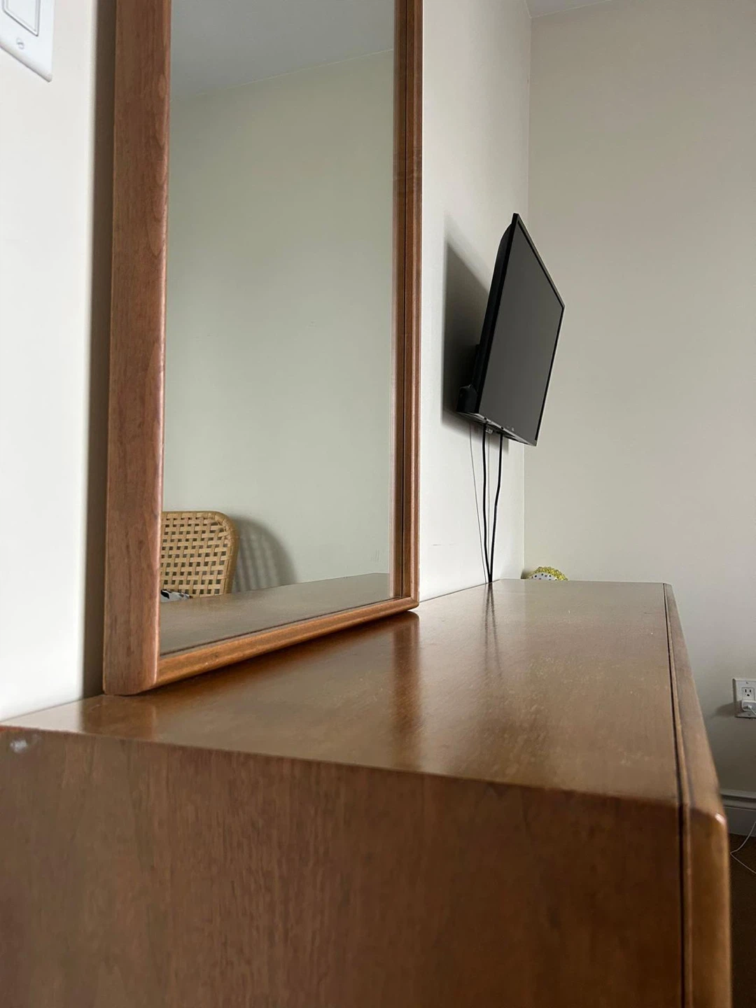 Mid-Century Modern Wood Dresser with Mirror - photo 2