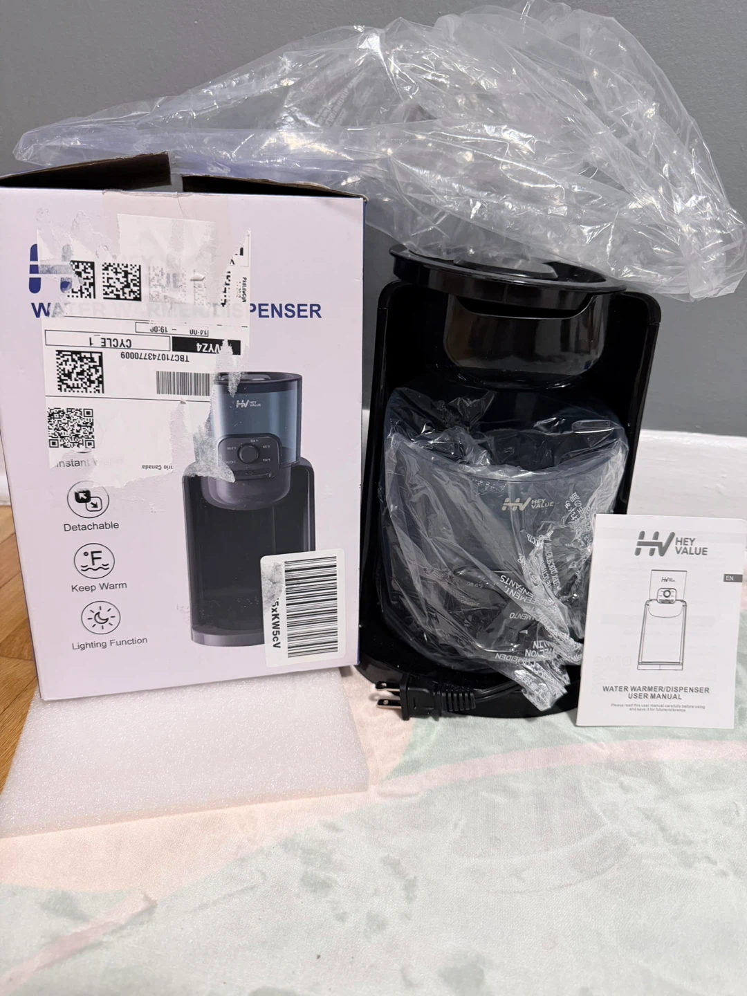 HEYVALUE Baby Bottle Warmer & Formula Dispenser with Night Light