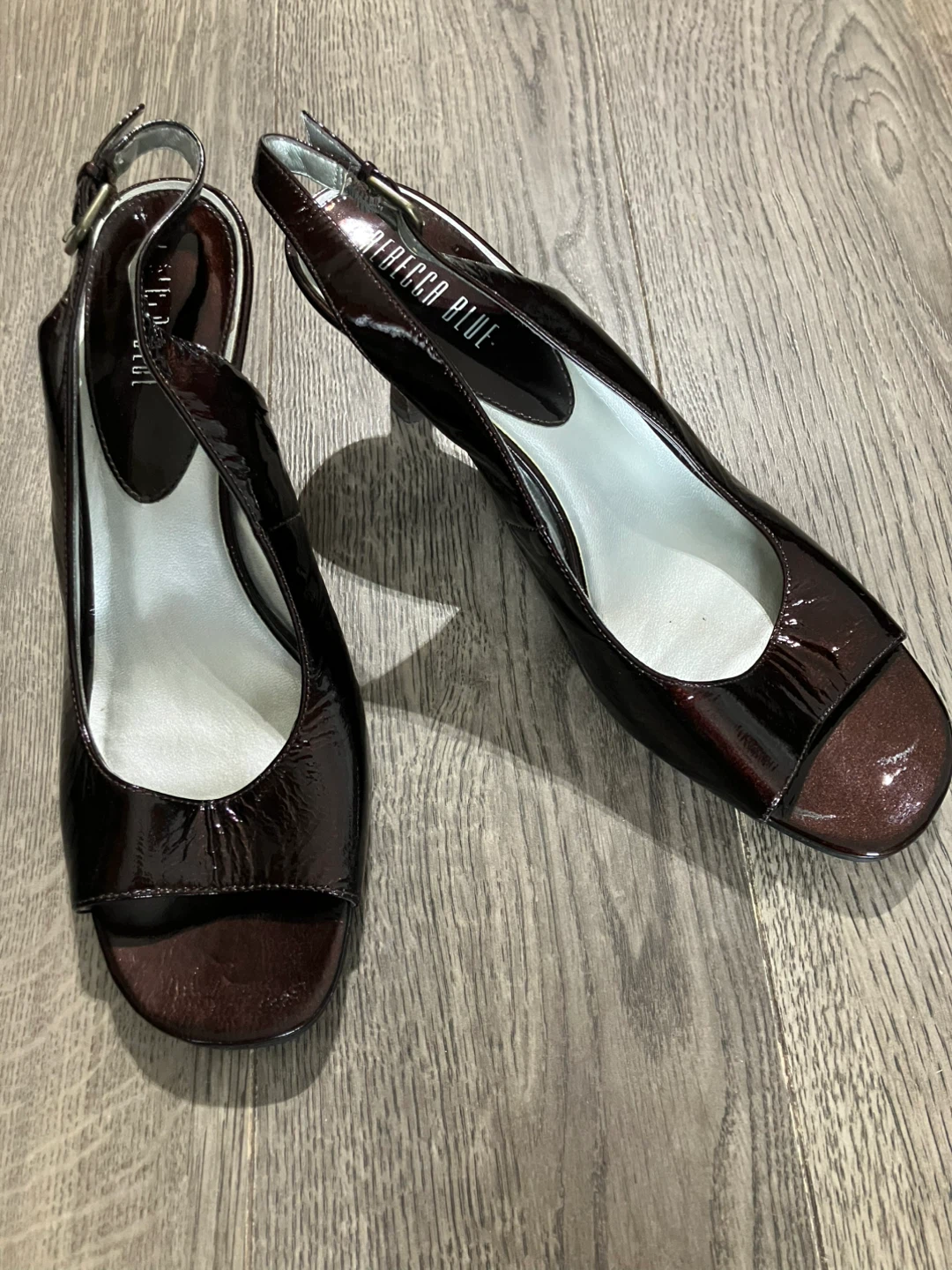Rebecca Blue Slingback Heels Size 8