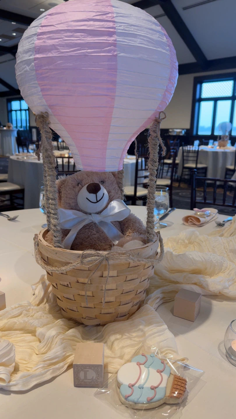 Hot Air Balloon Teddy Bear Baby Shower Decor - photo 2