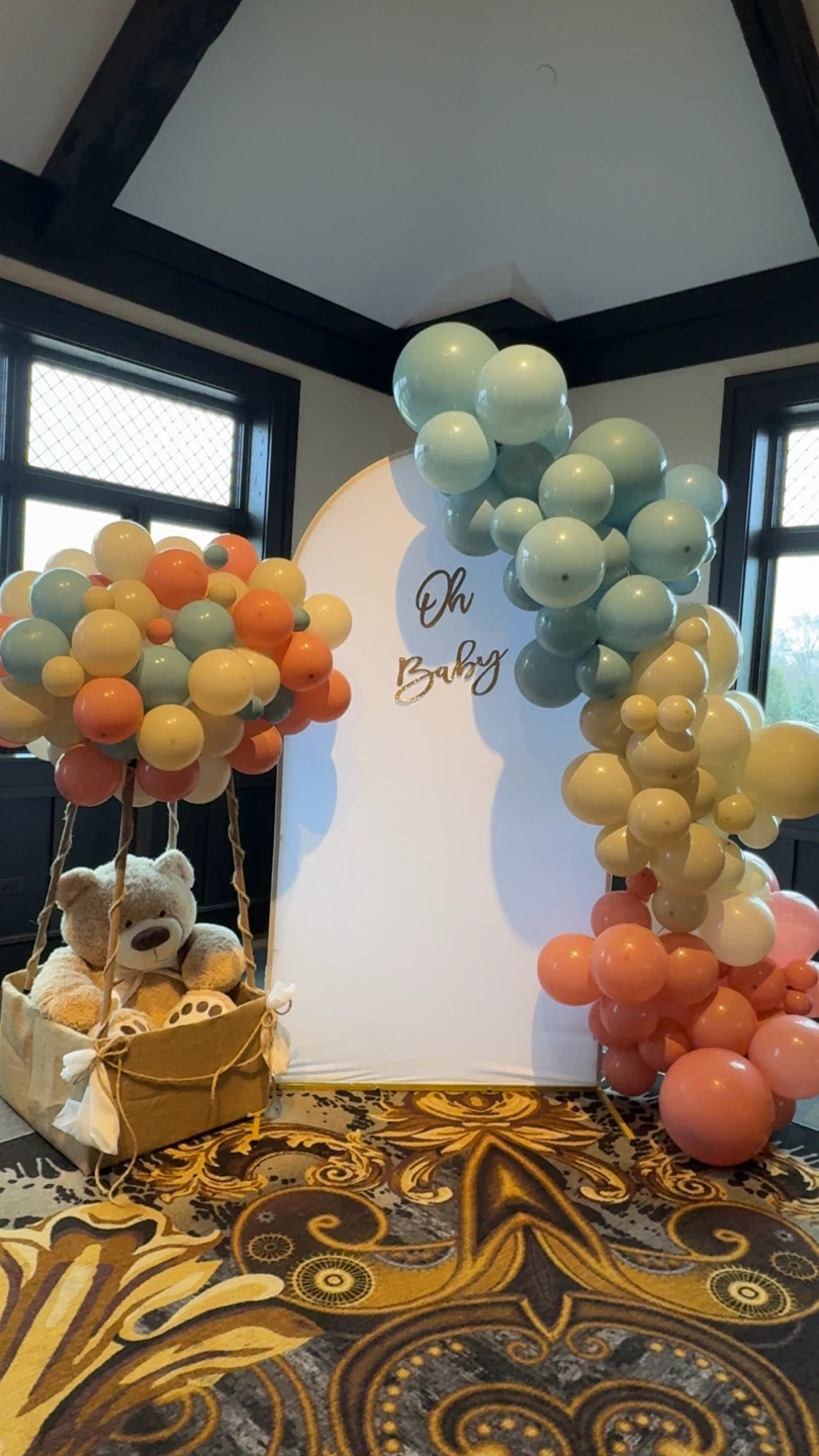 Hot Air Balloon Teddy Bear Baby Shower Decor
