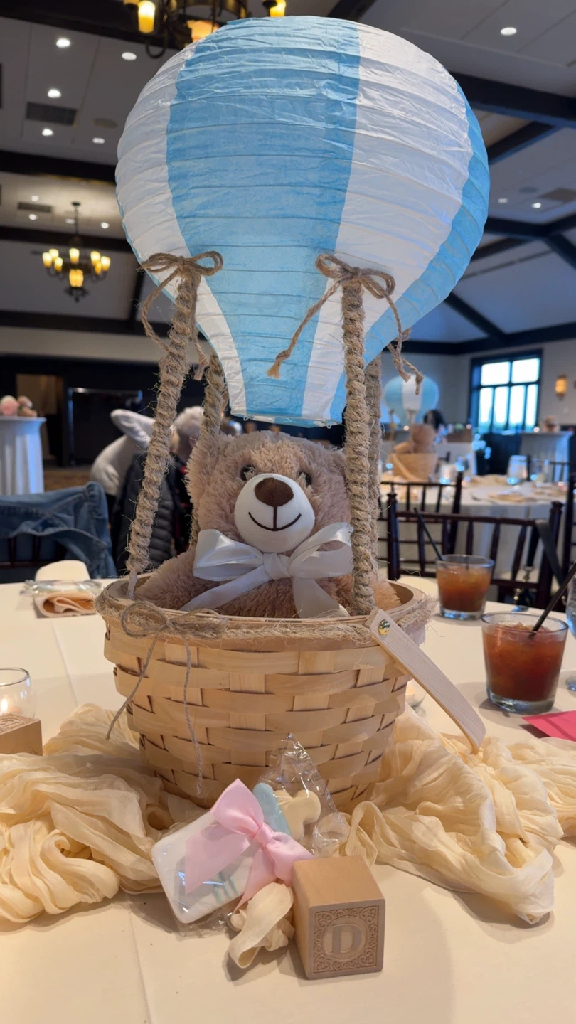 Hot Air Balloon Teddy Bear Baby Shower Decor - photo 4