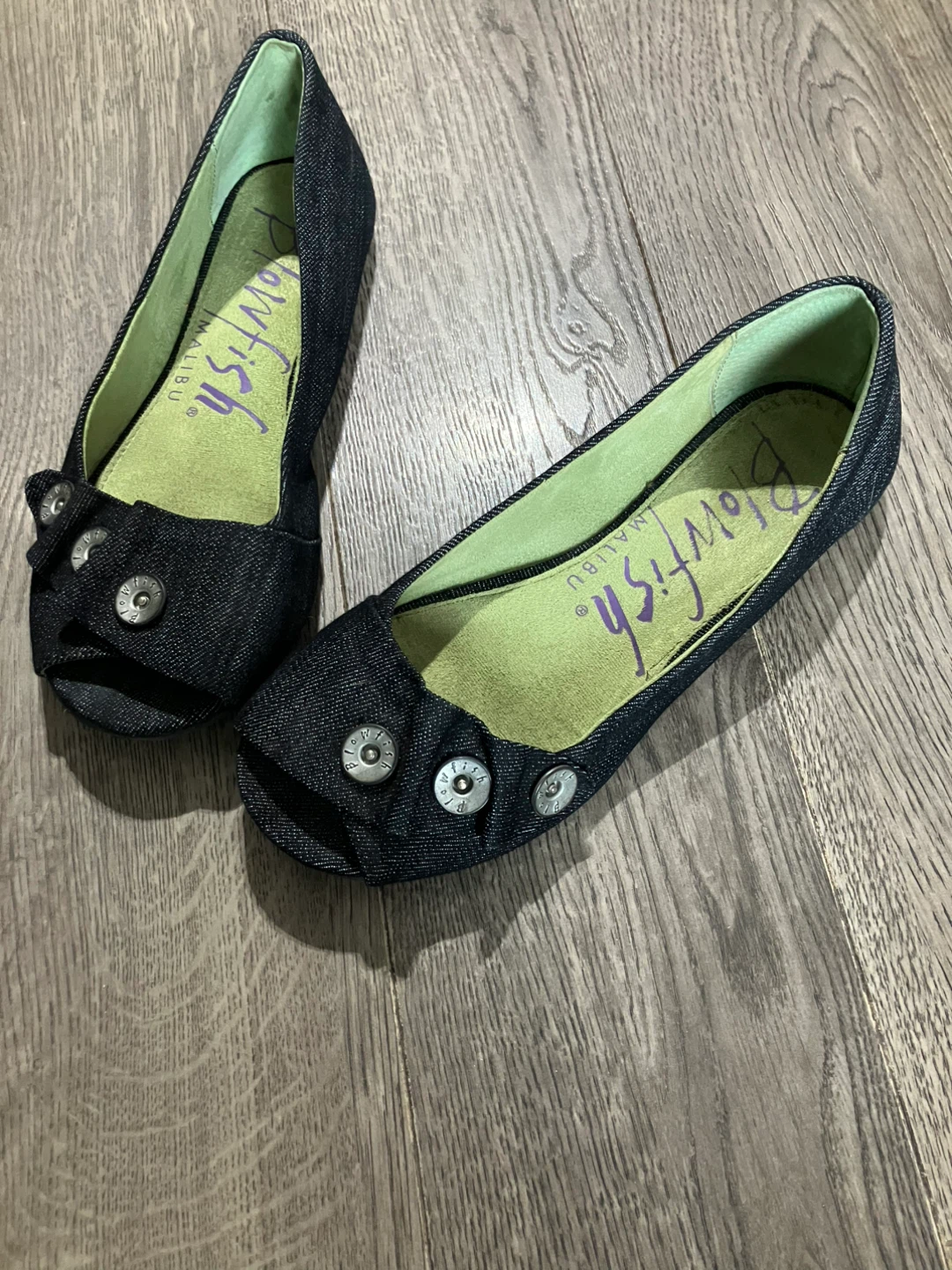 Blowfish Malibu Denim Flats -size 8