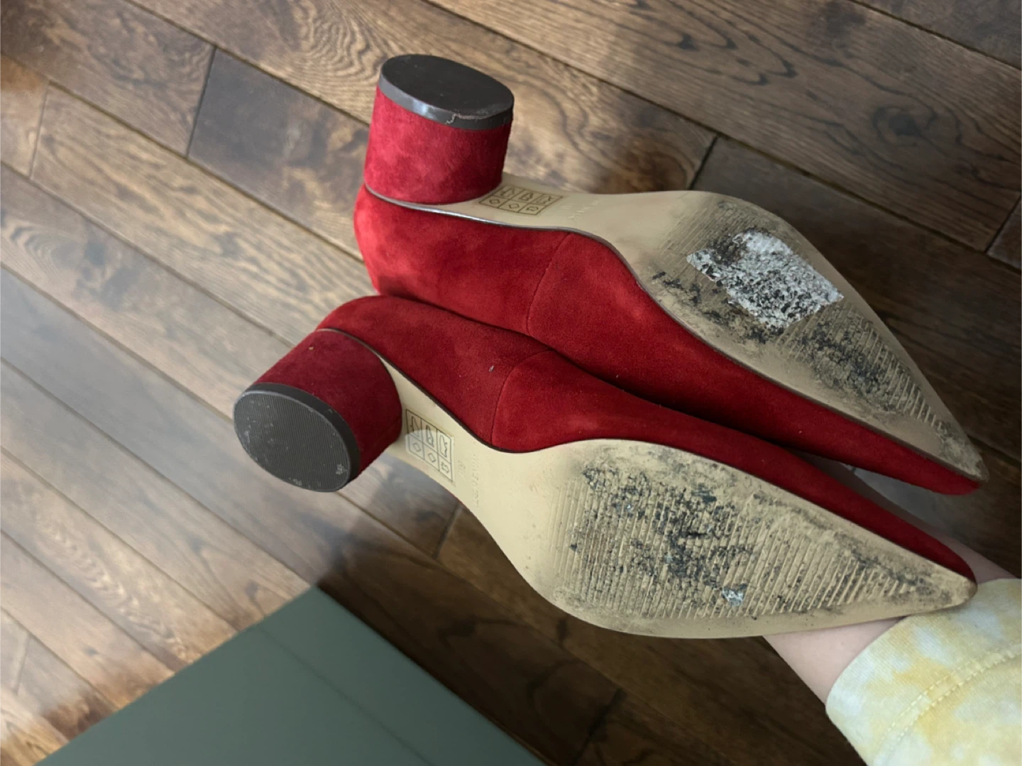 Nine West Red Suede Heels - Size 6 - photo 4