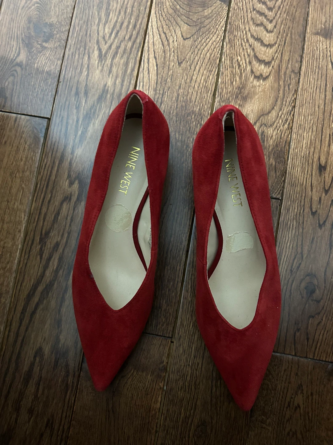 Nine West Red Suede Heels - Size 6