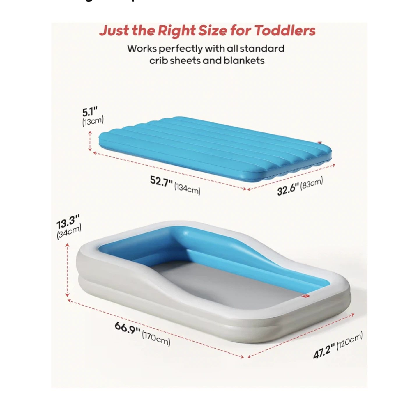 Inflatable Toddler Bed with Pump - photo 2