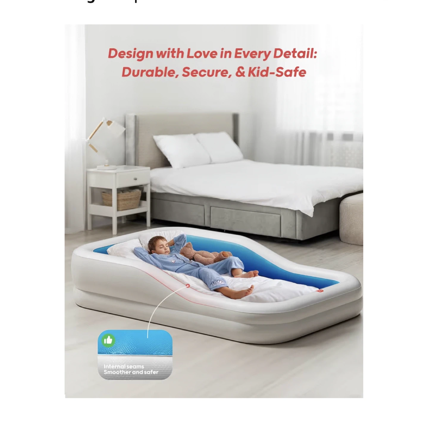 Inflatable Toddler Bed with Pump - photo 3
